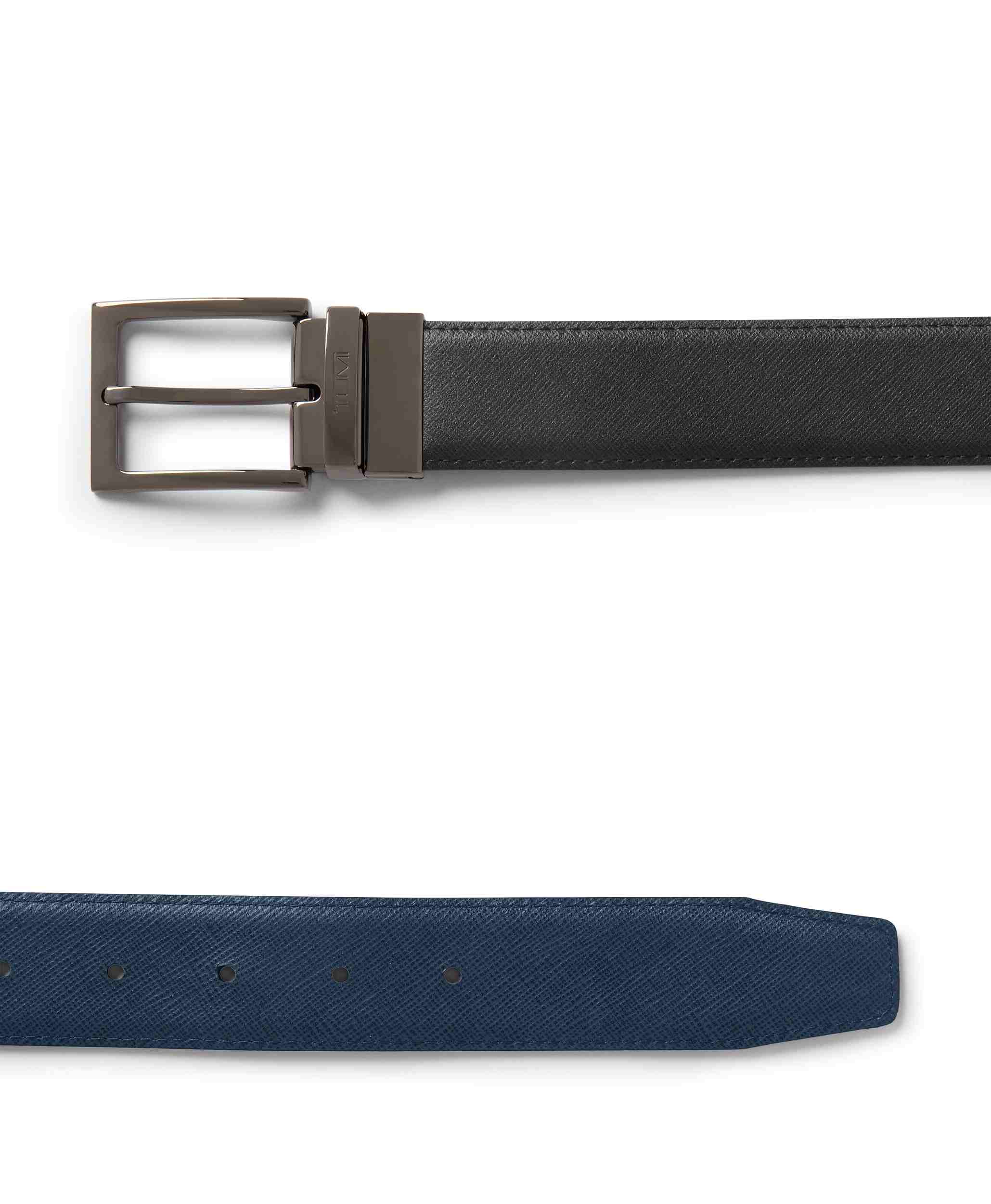 Rectangle Reversible Saffiano Leather Belt