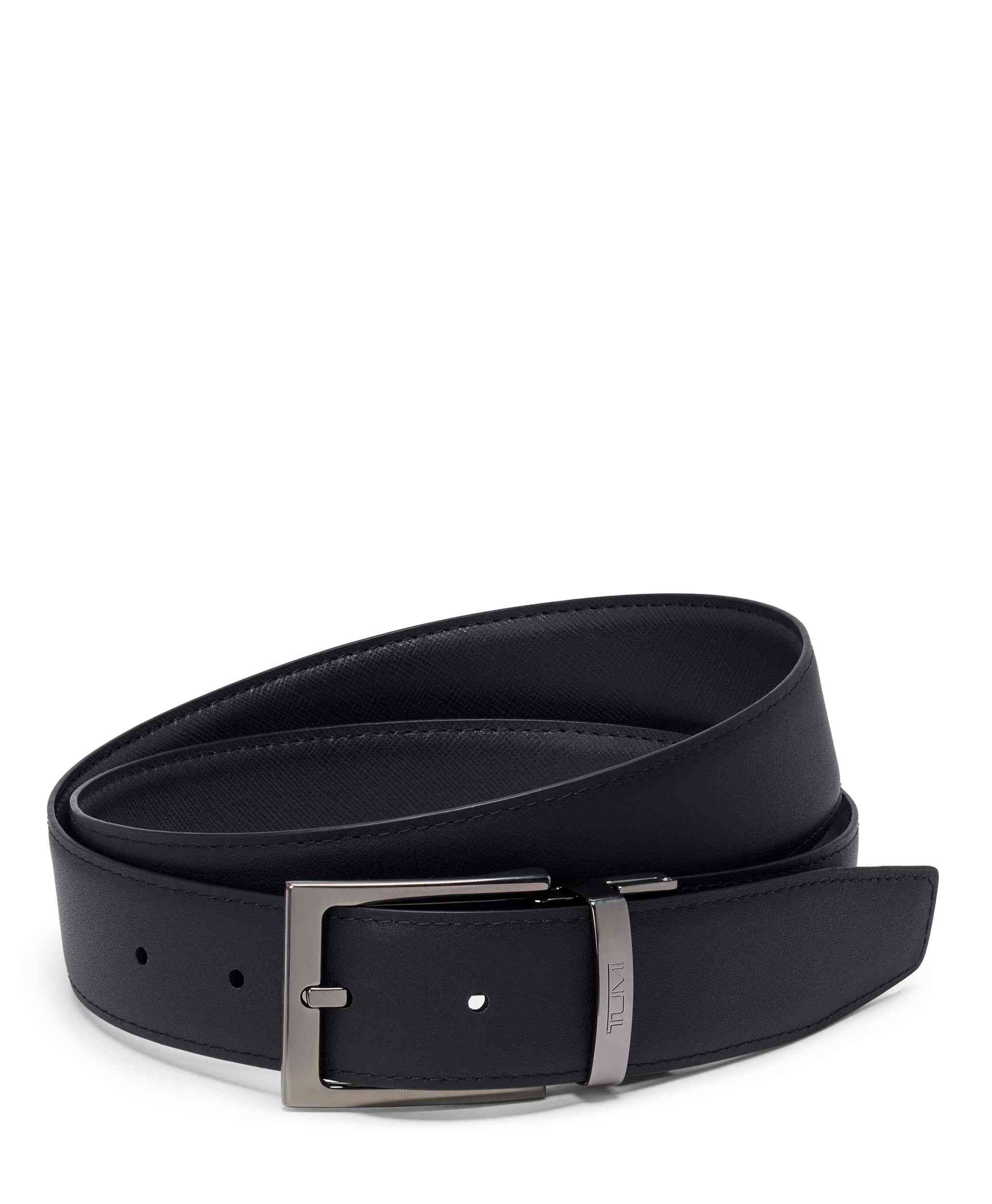 Rectangle Reversible Saffiano To Smooth Leather Belt