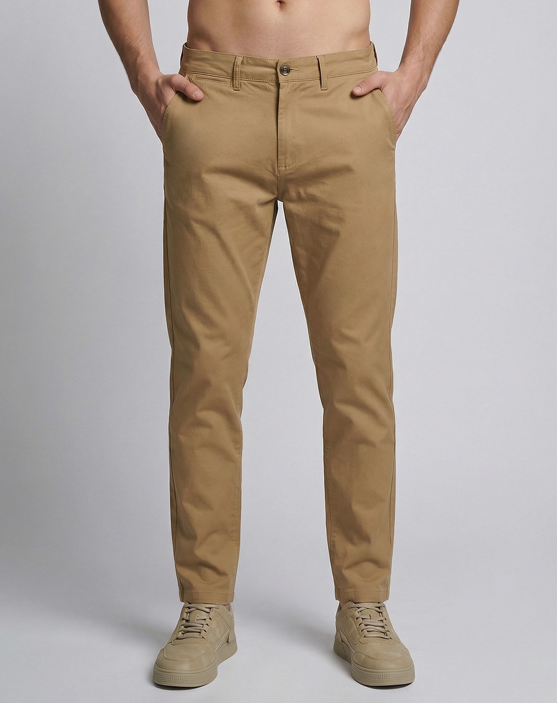 Cotton Stretch Solid Trouser