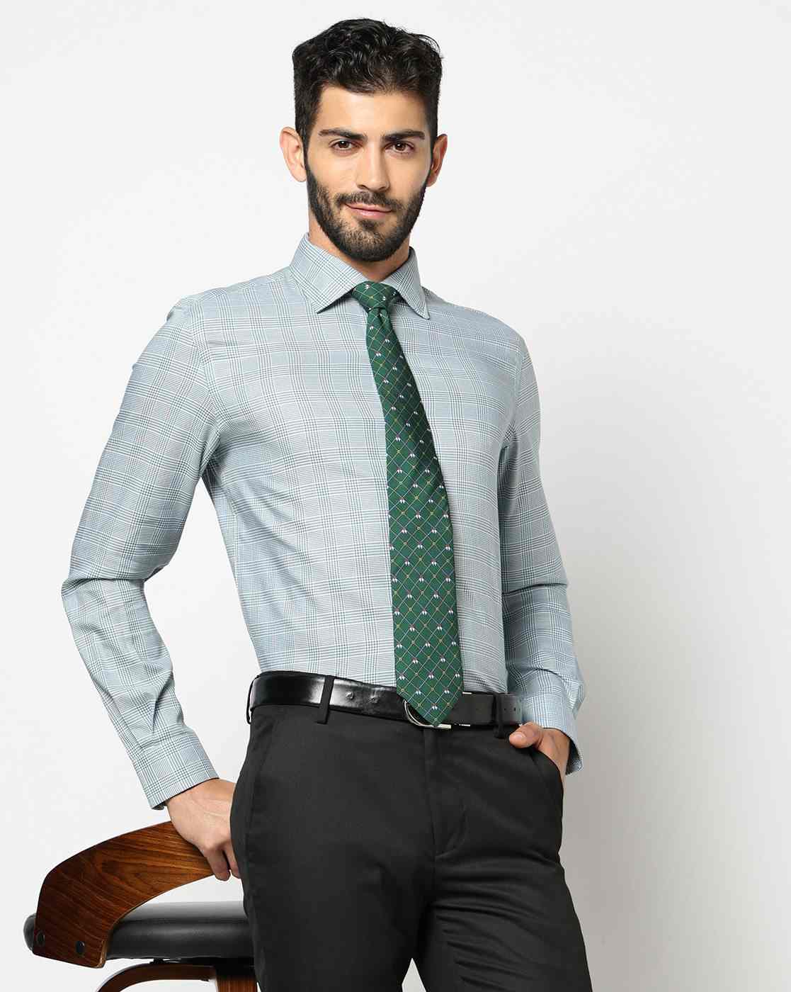 grey dresser chest Black Pique Formal Shirt – Scabal main image 1