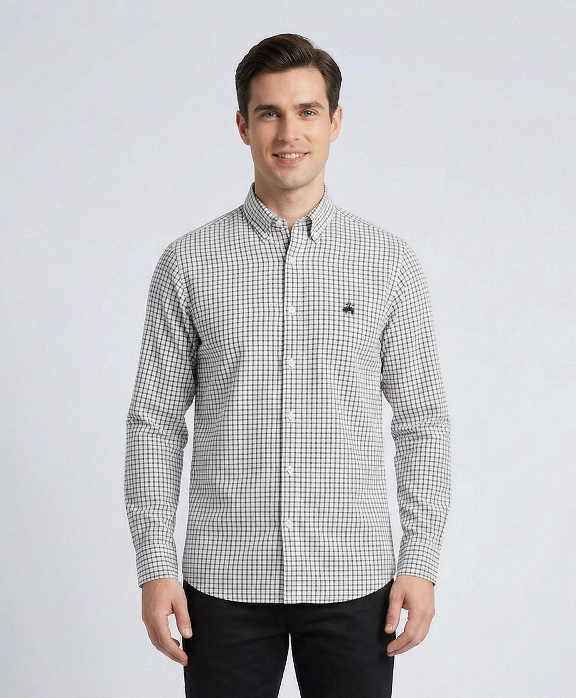 Cotton Checked Regular Fit Sport Shirt