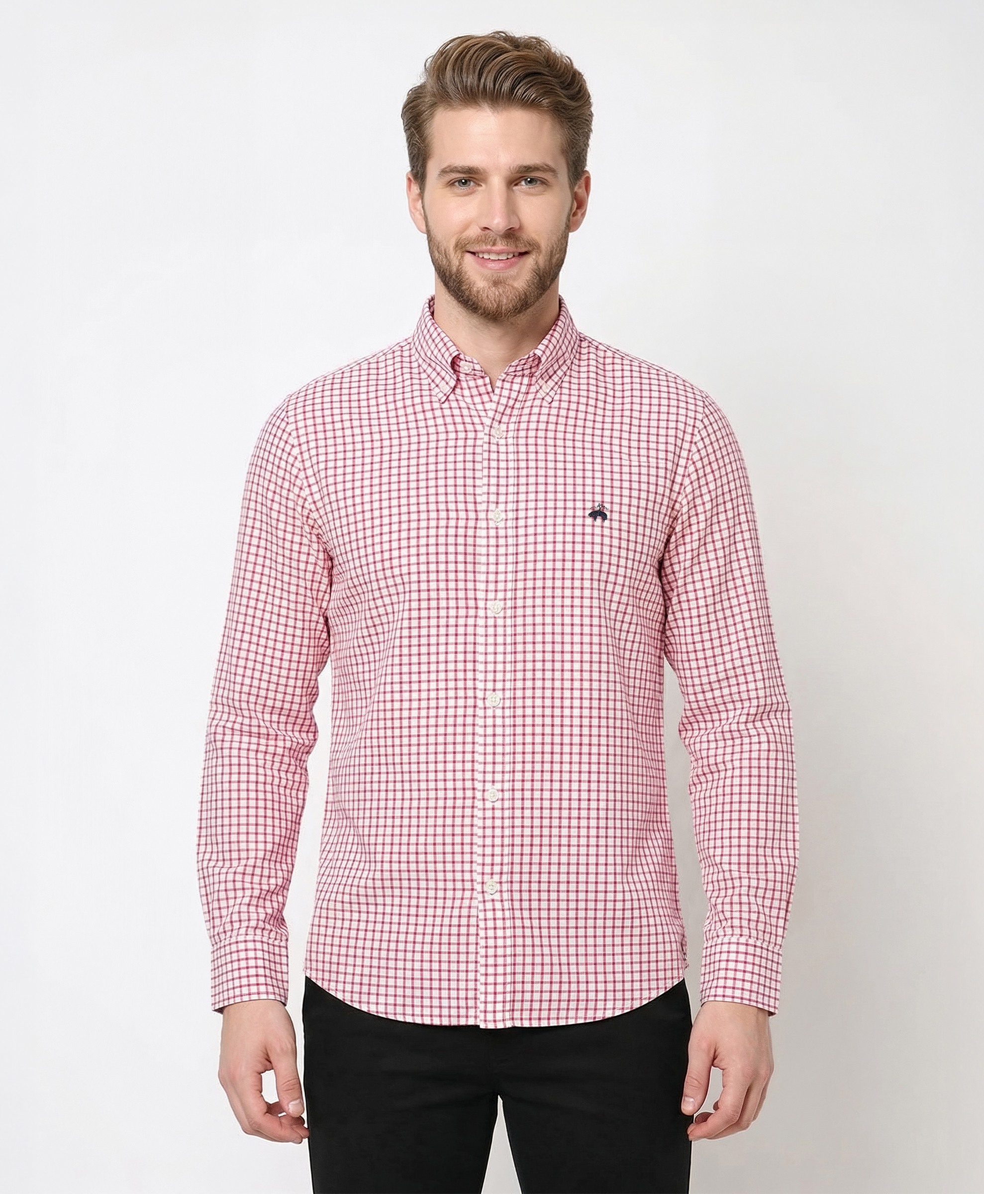 Cotton Checked Regular Fit Sport Shirt