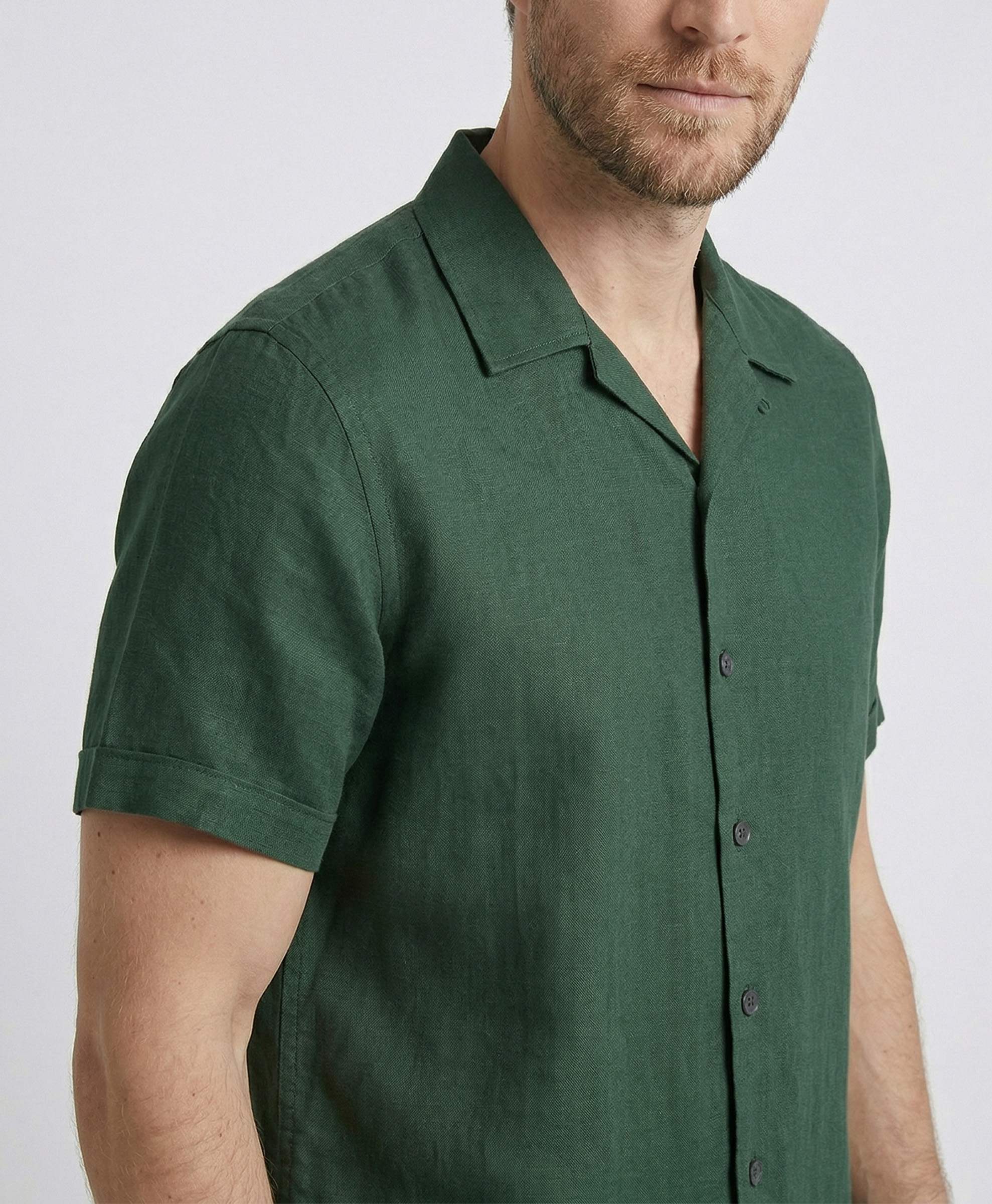 Brooks Brothers Linen Solid Regular Fit Sport Shirt - Image 3
