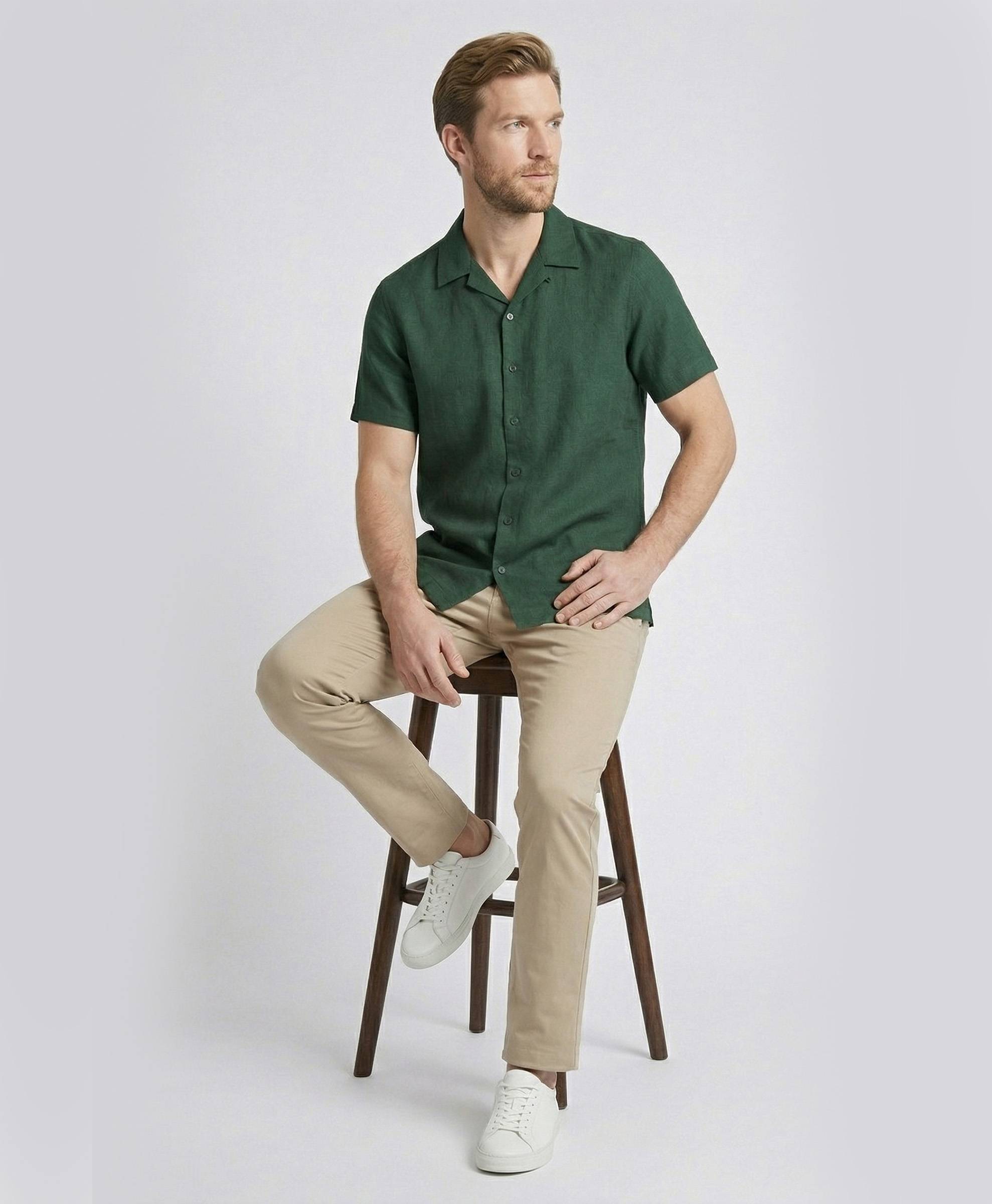 Brooks Brothers Linen Solid Regular Fit Sport Shirt - Image 5