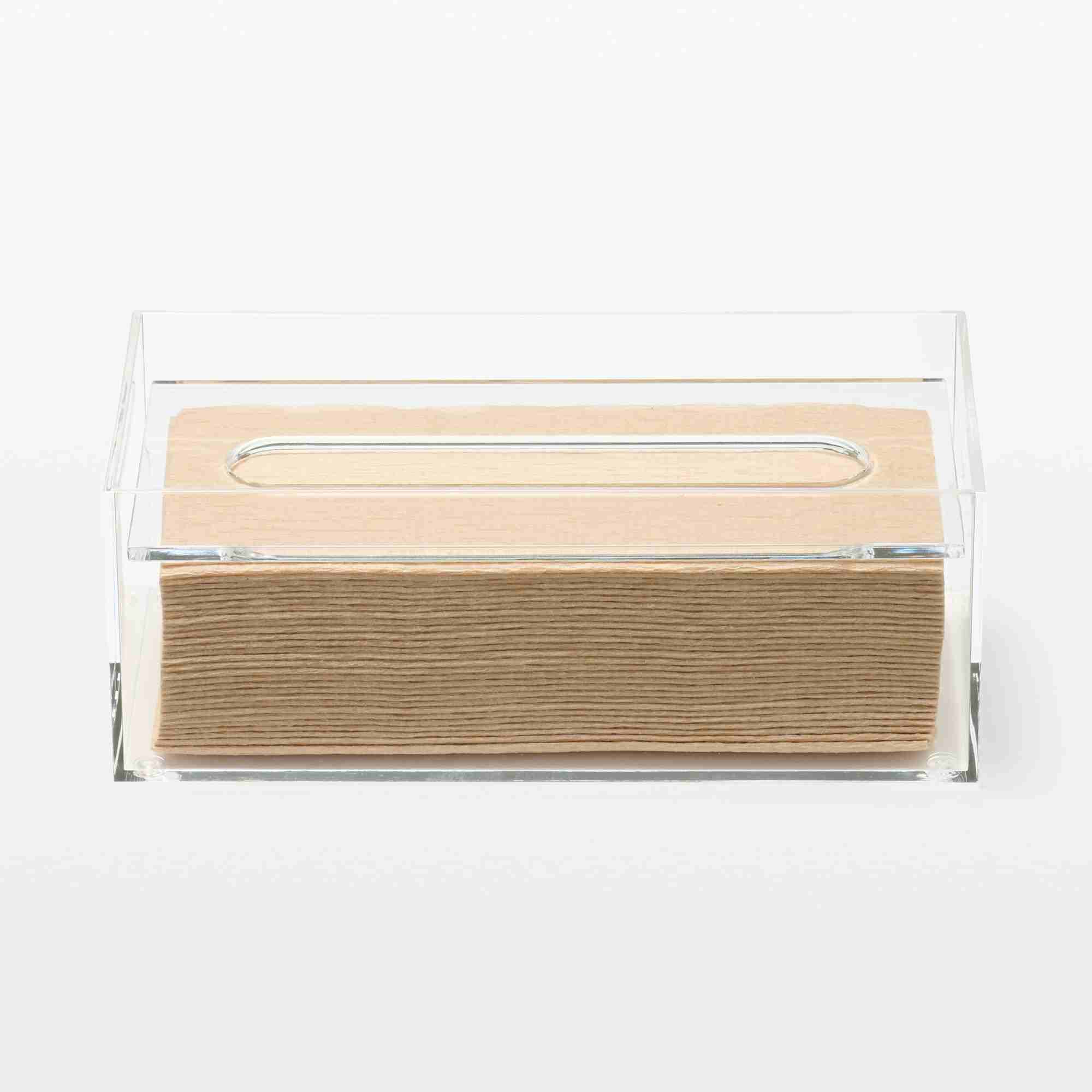 Acrylic tissue holder/For boxed tissues