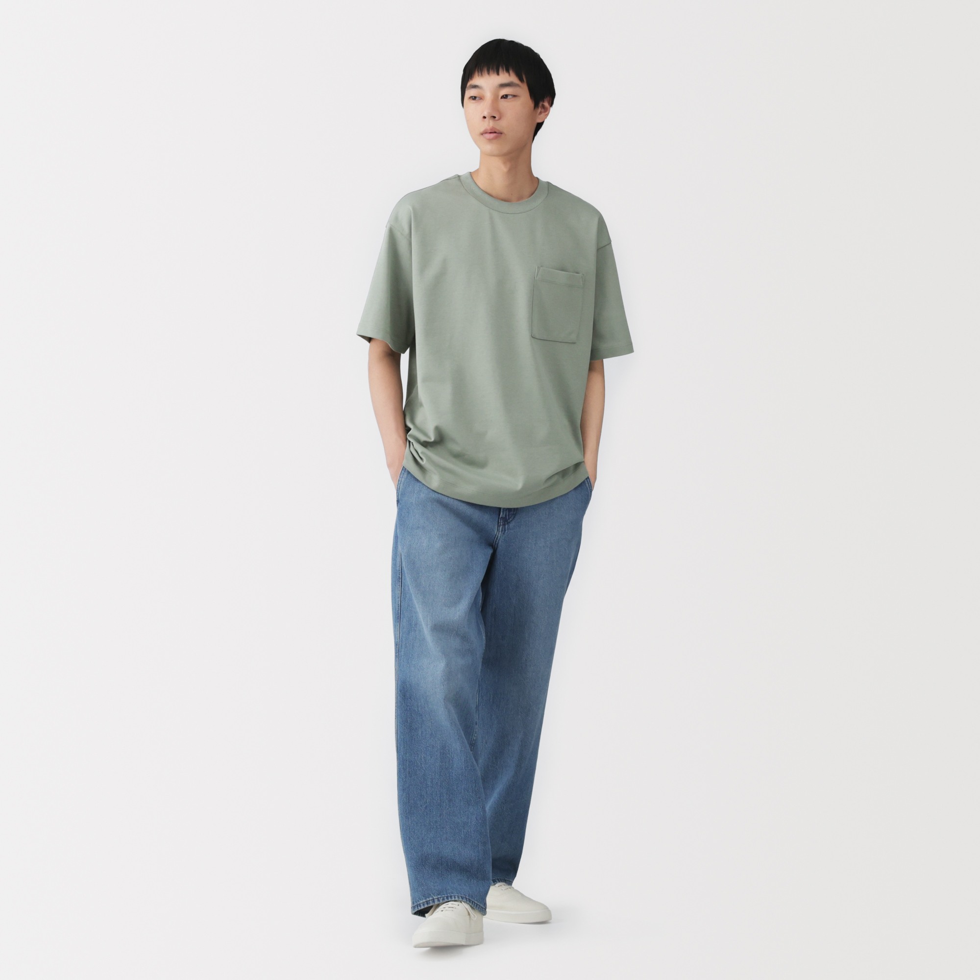 M's Cool touch Wide-fit S/Slv T-shirt