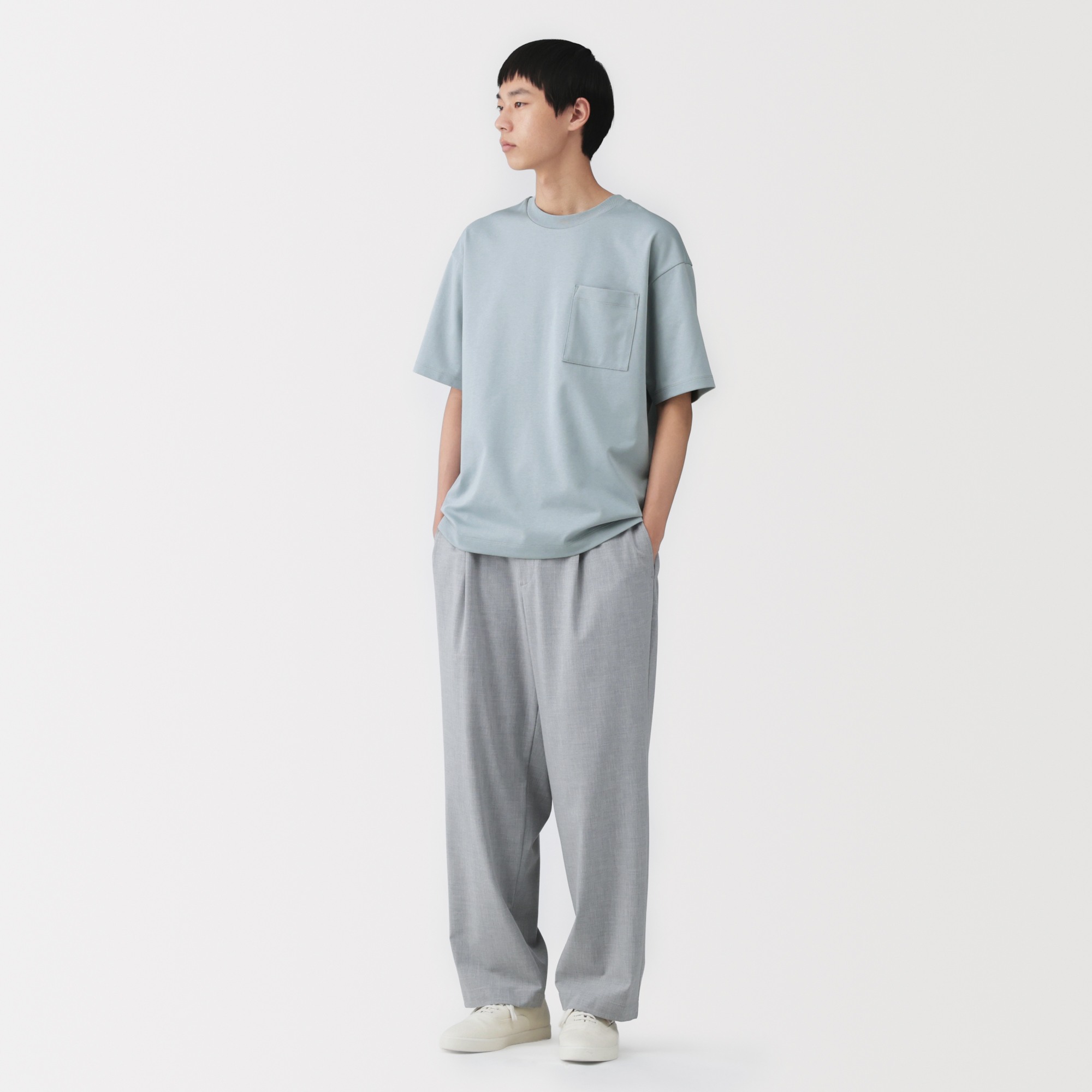 M's Cool touch Wide-fit S/Slv T-shirt