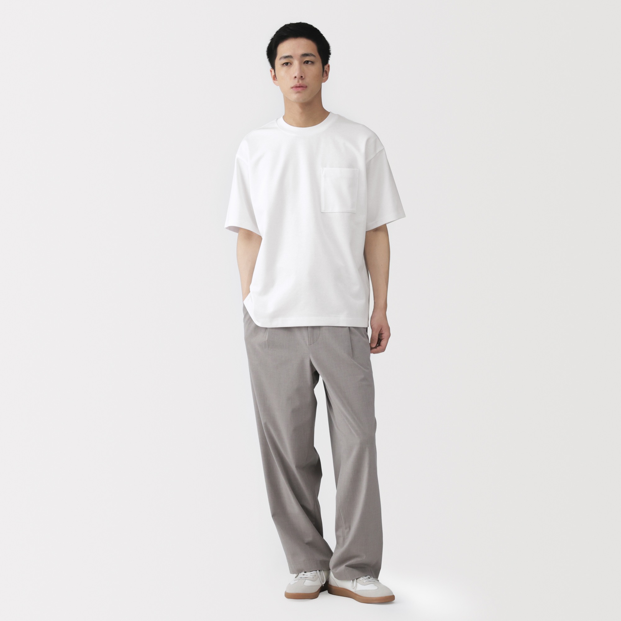 M's Cool touch Wide-fit S/Slv T-shirt