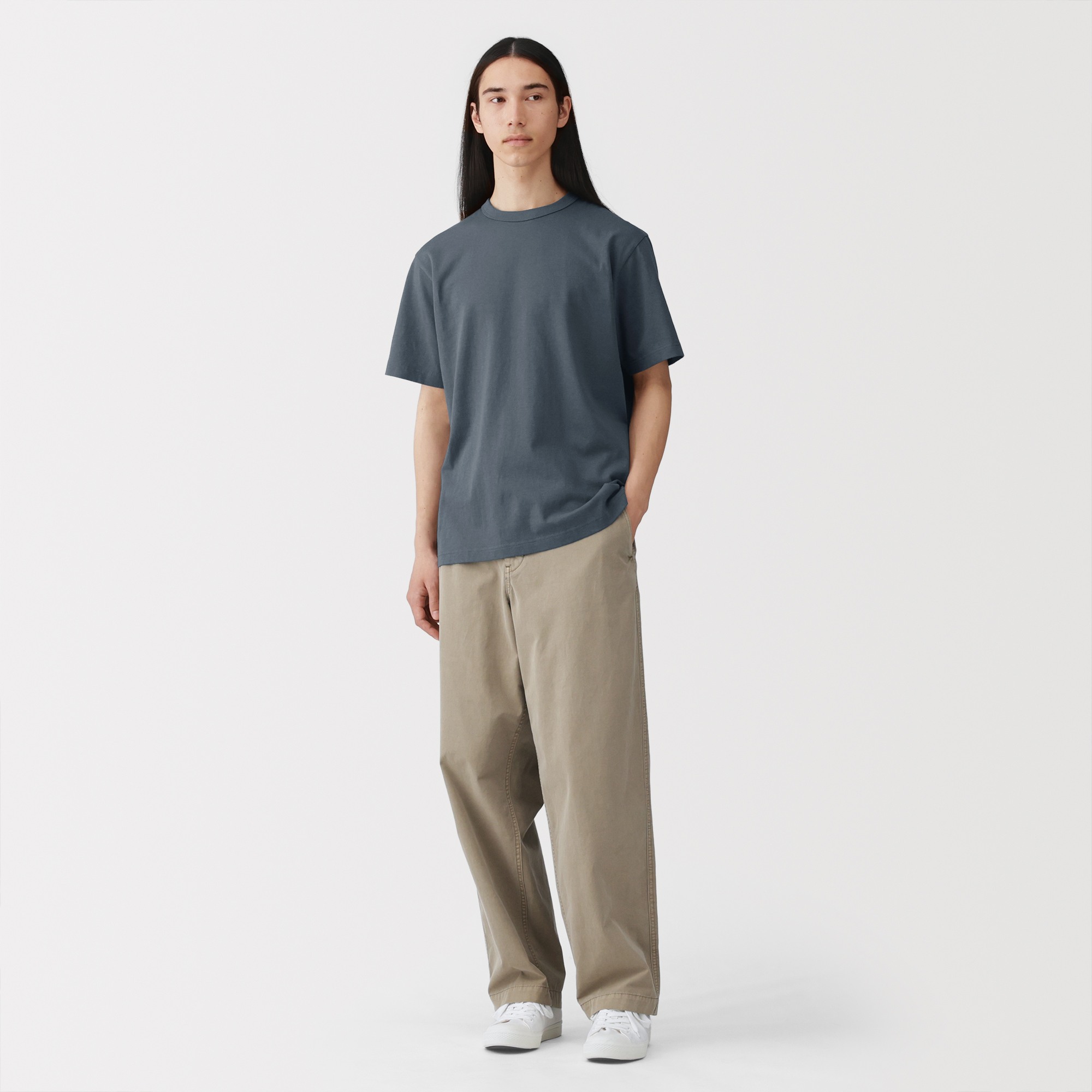 M's Washed heavy weight S/Slv T-shirt