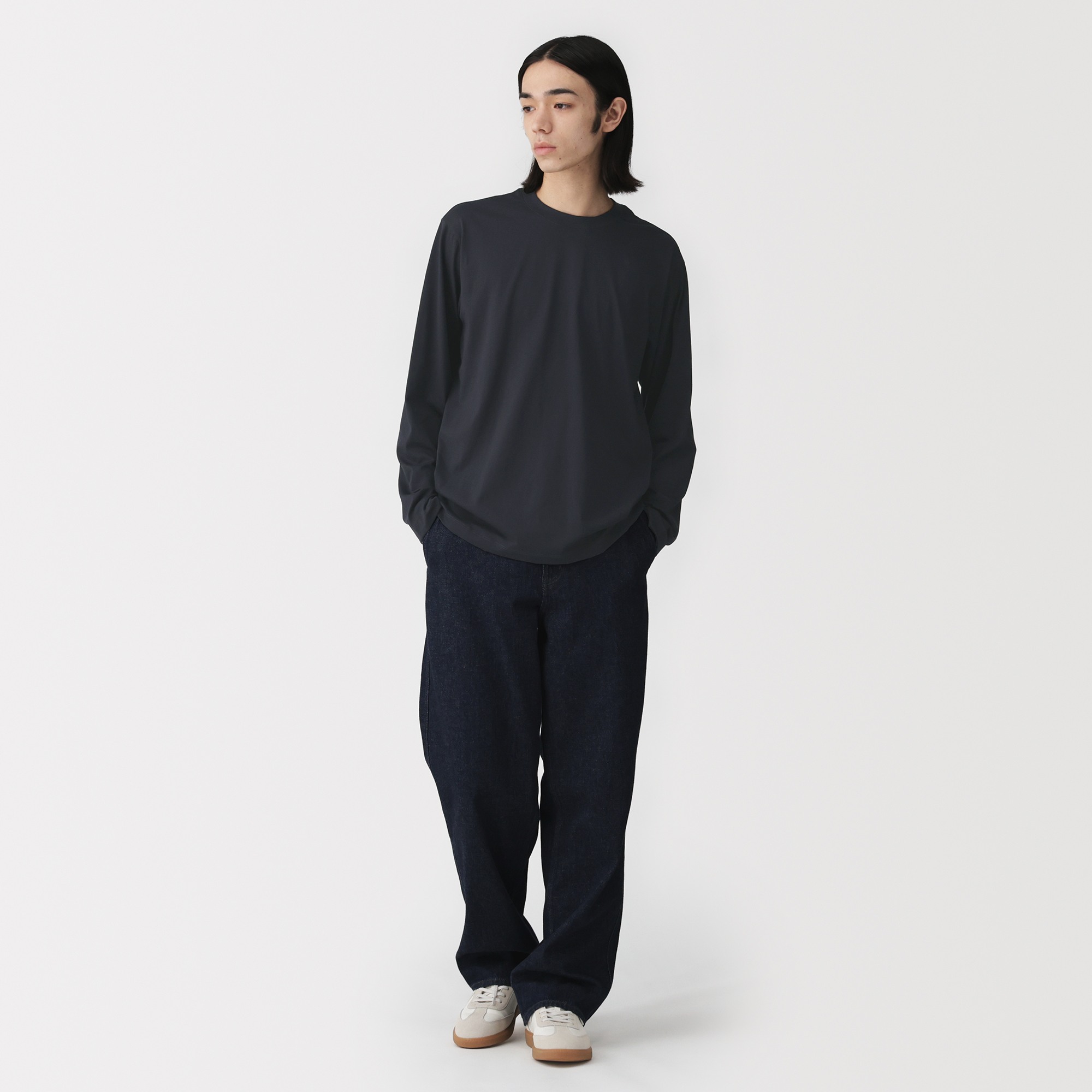 M's Jersey crew neck L/Slv T-shirt