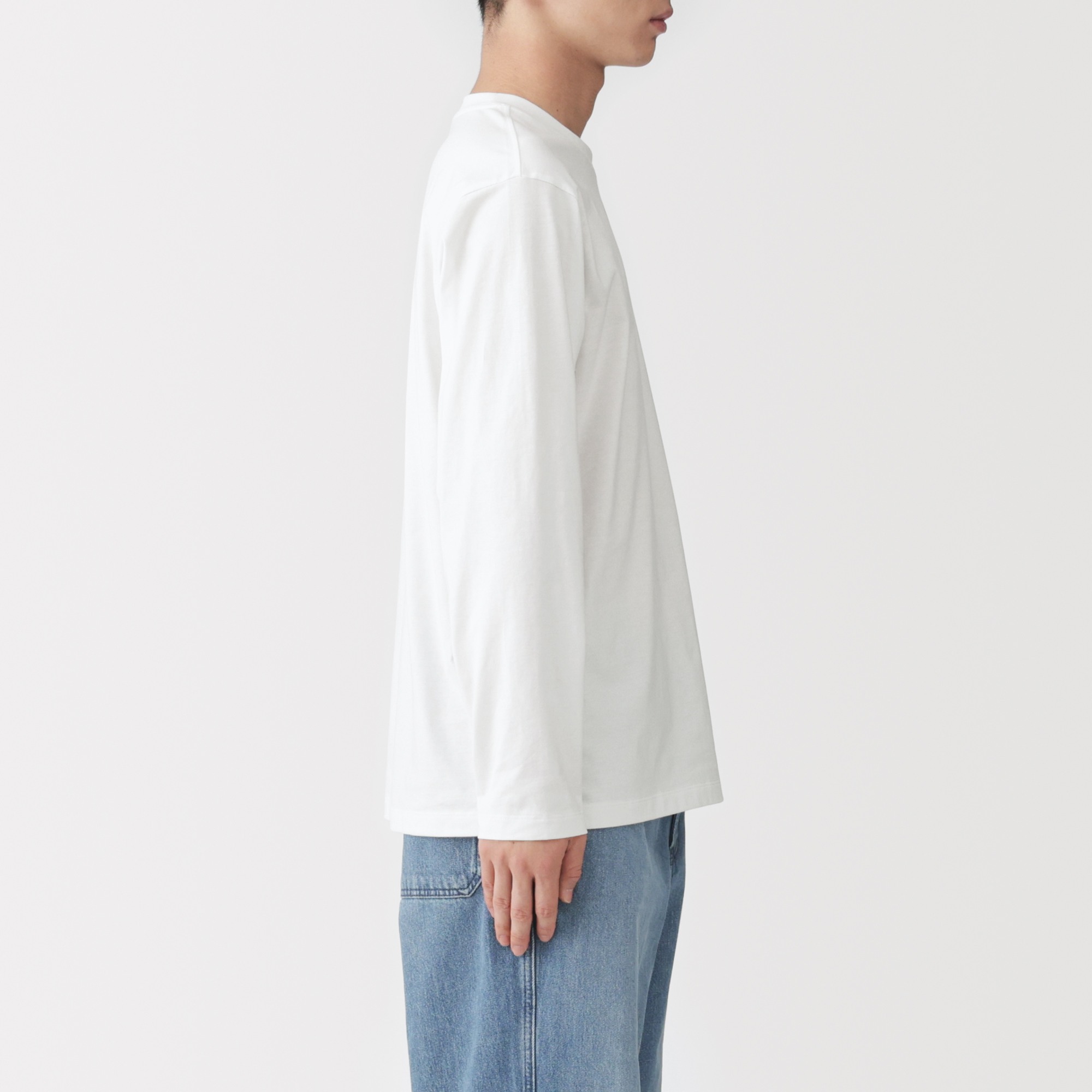 M's Jersey crew neck L/Slv T-shirt