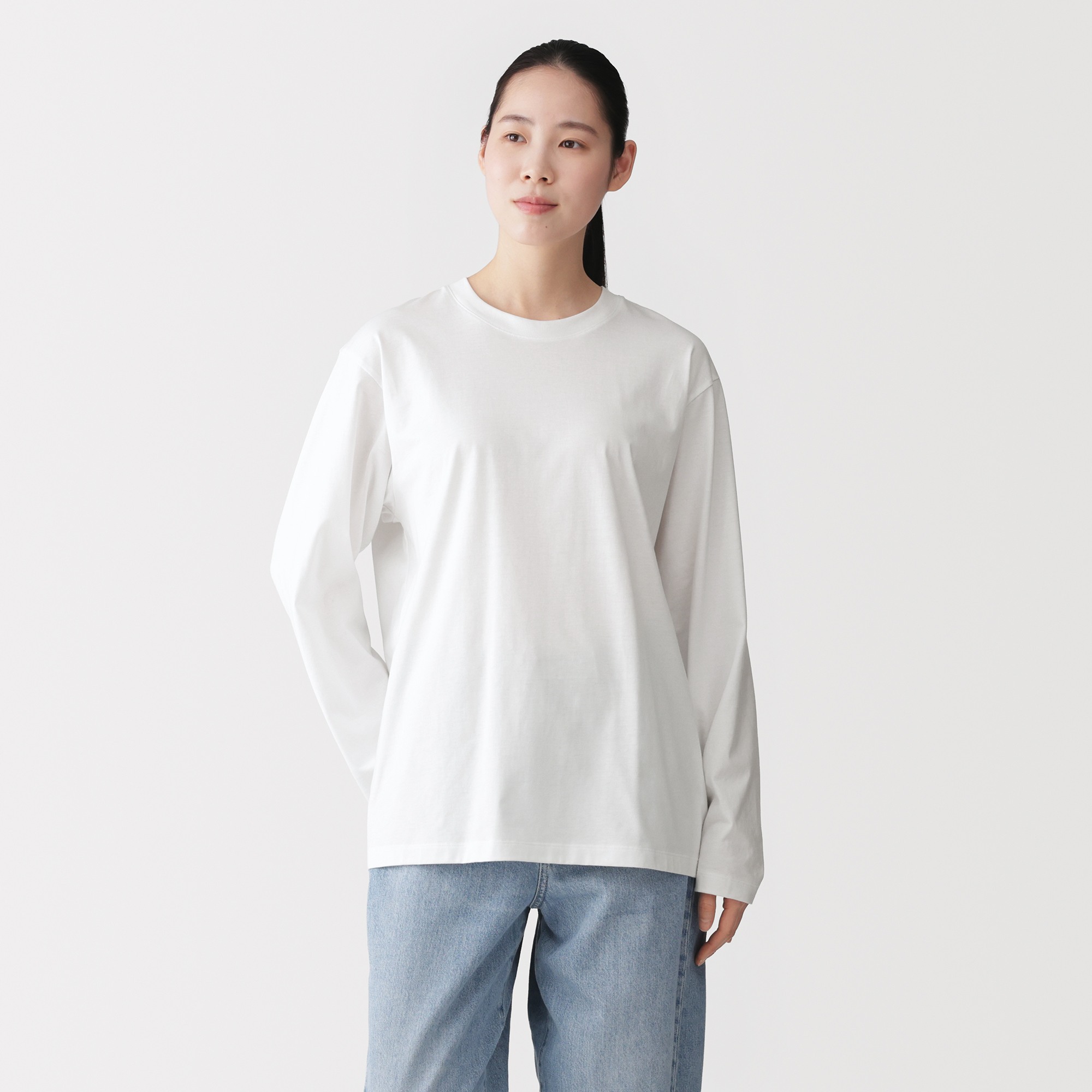M's Jersey crew neck L/Slv T-shirt