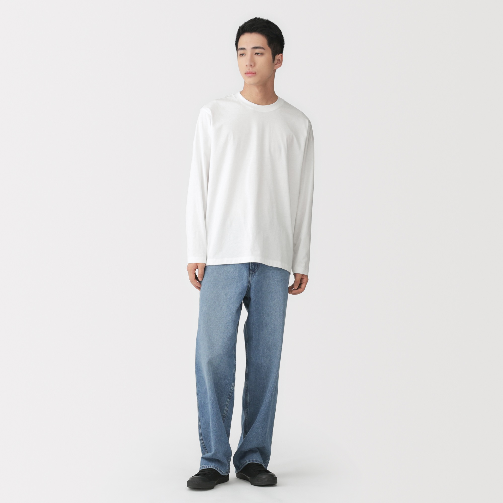 M's Jersey crew neck L/Slv T-shirt