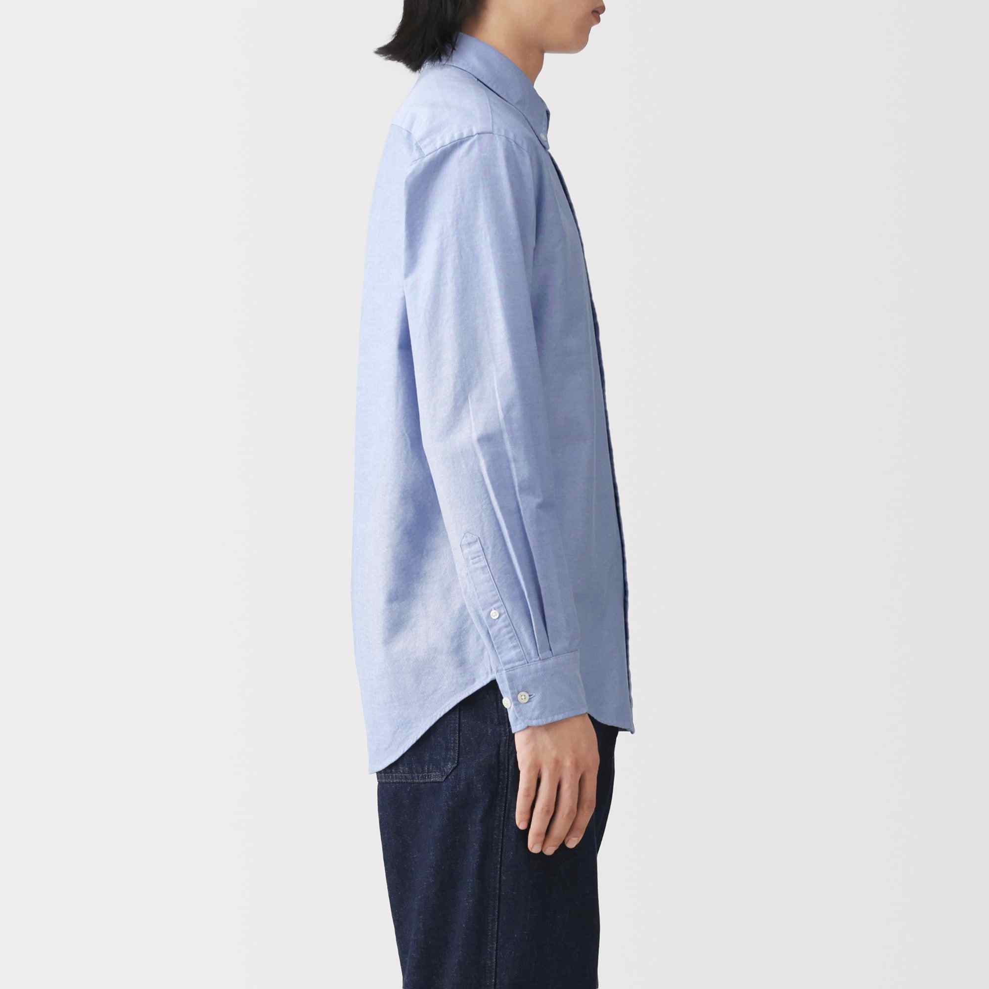 M's Washed oxford button down L/Slv shirt (OS)