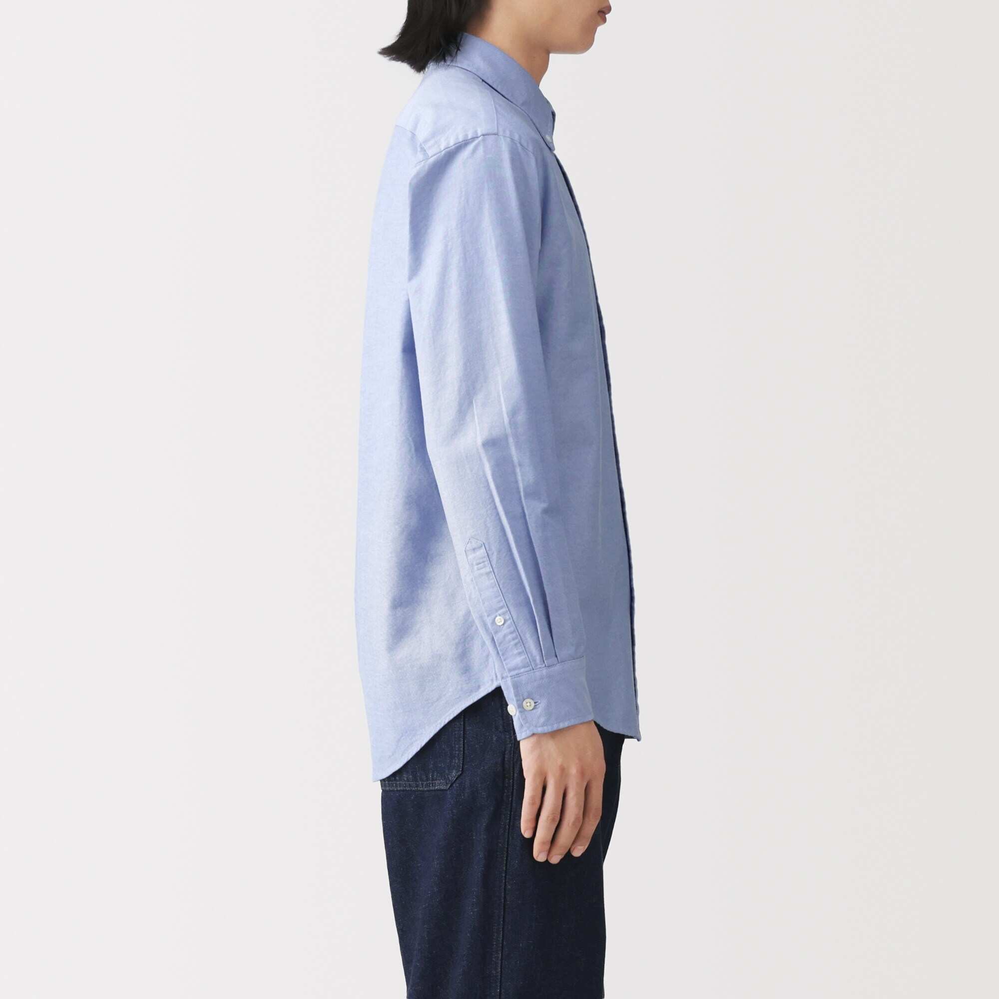 M's Washed oxford button down L/Slv shirt (OS)