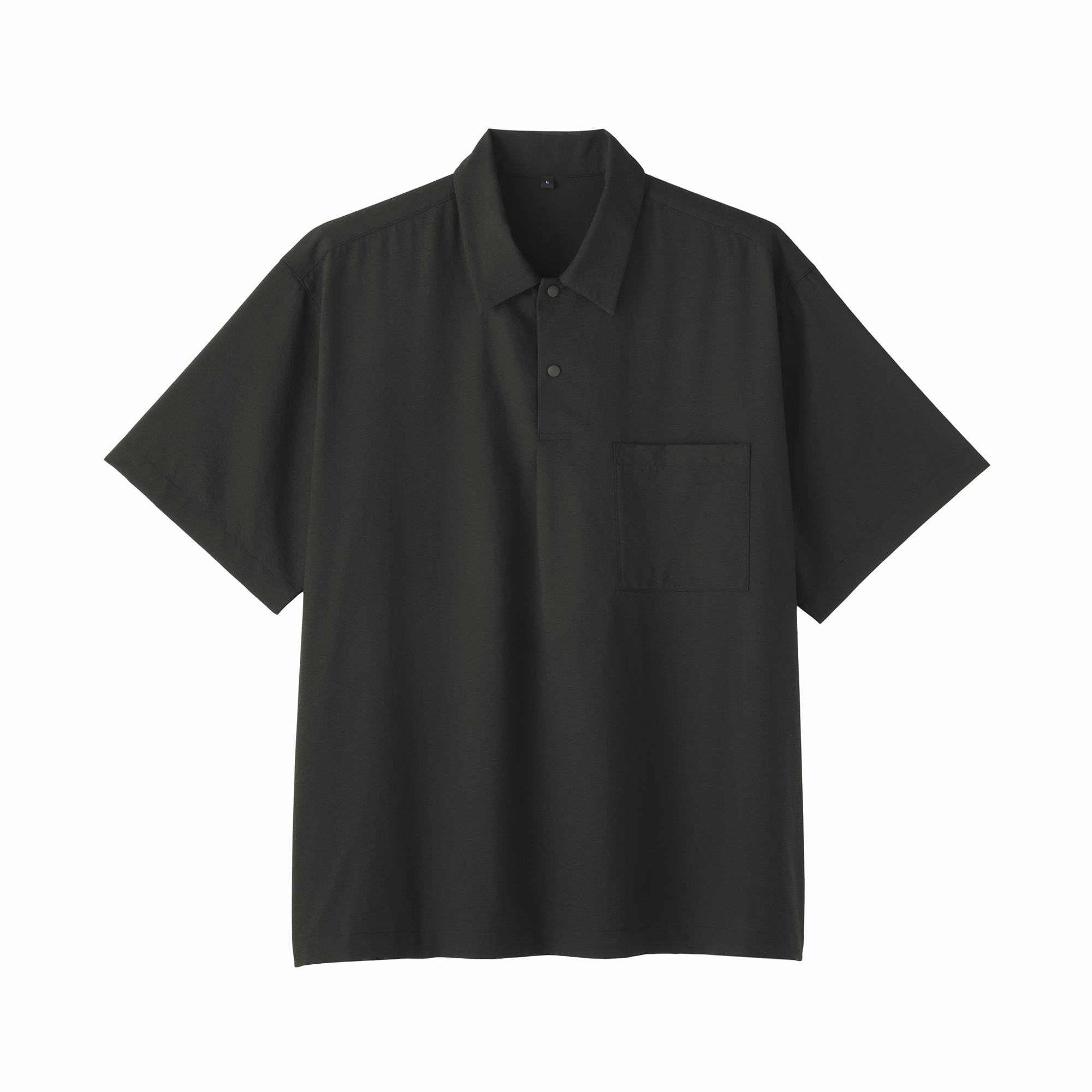 M's Breathable woven S/Slv polo shirt