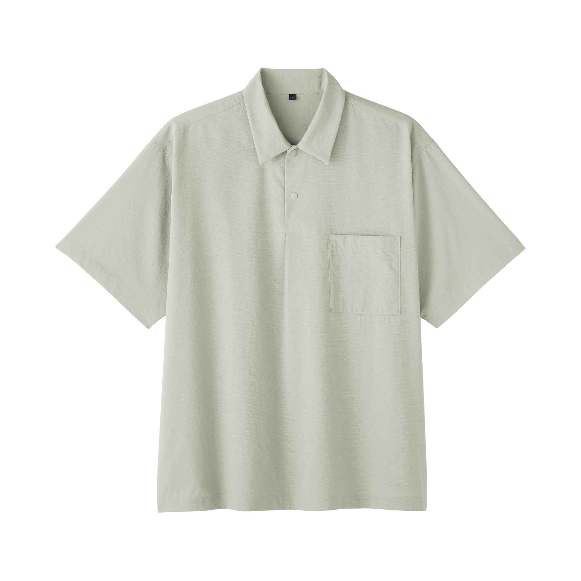 M's Breathable woven S/Slv polo shirt