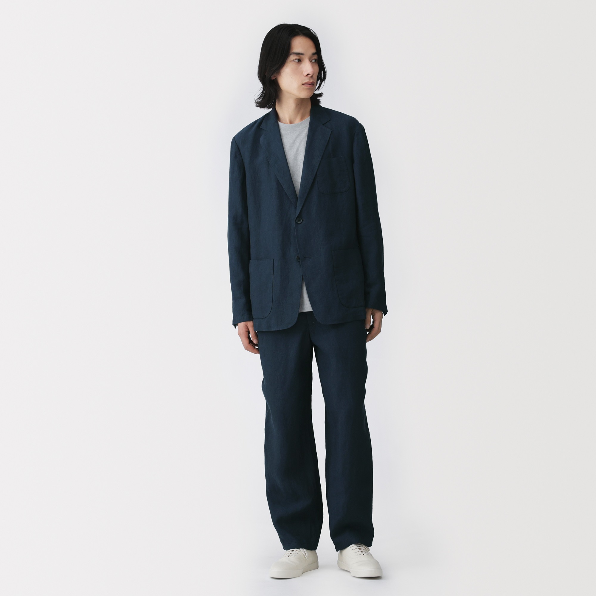 M's Washed linen jacket