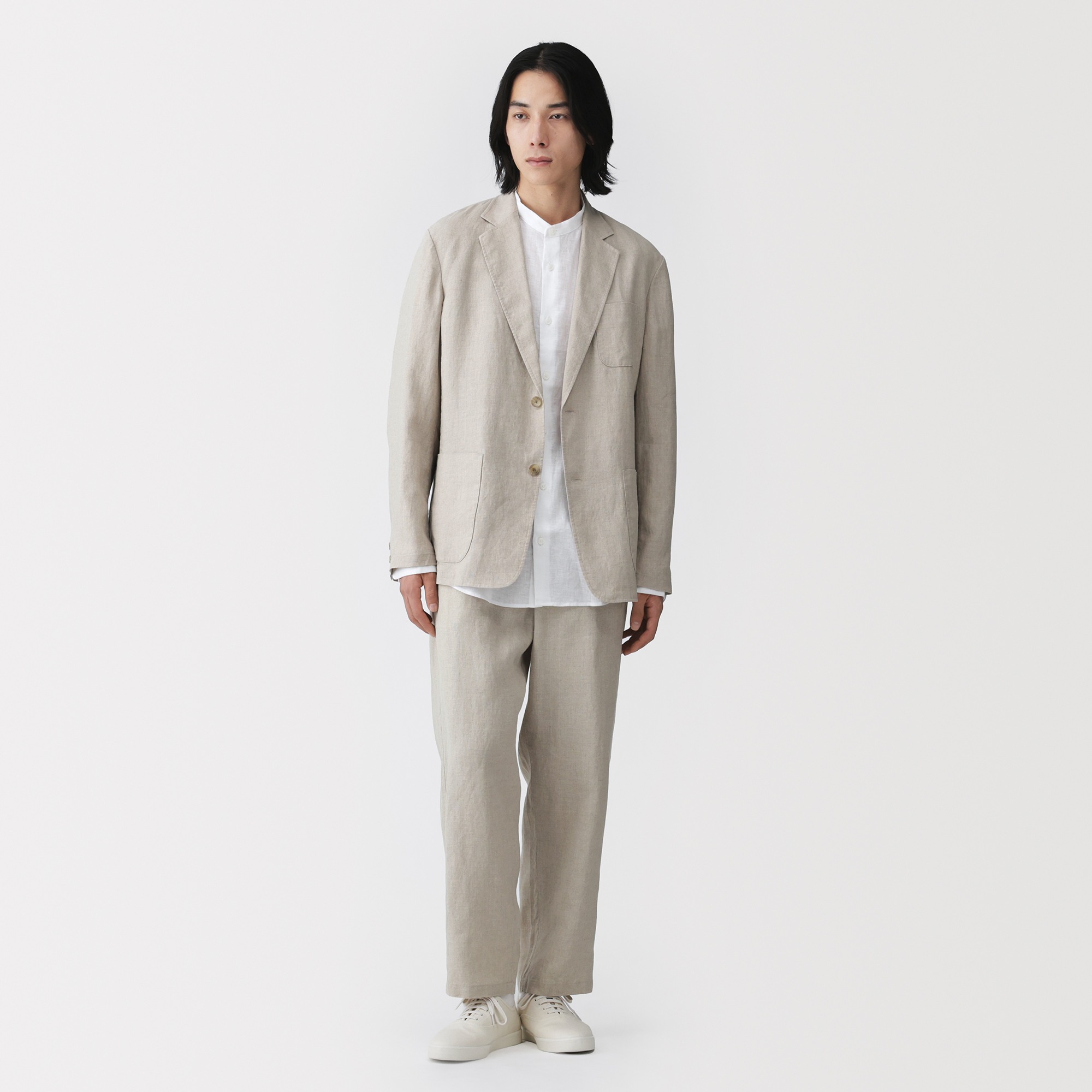 M's Washed linen jacket