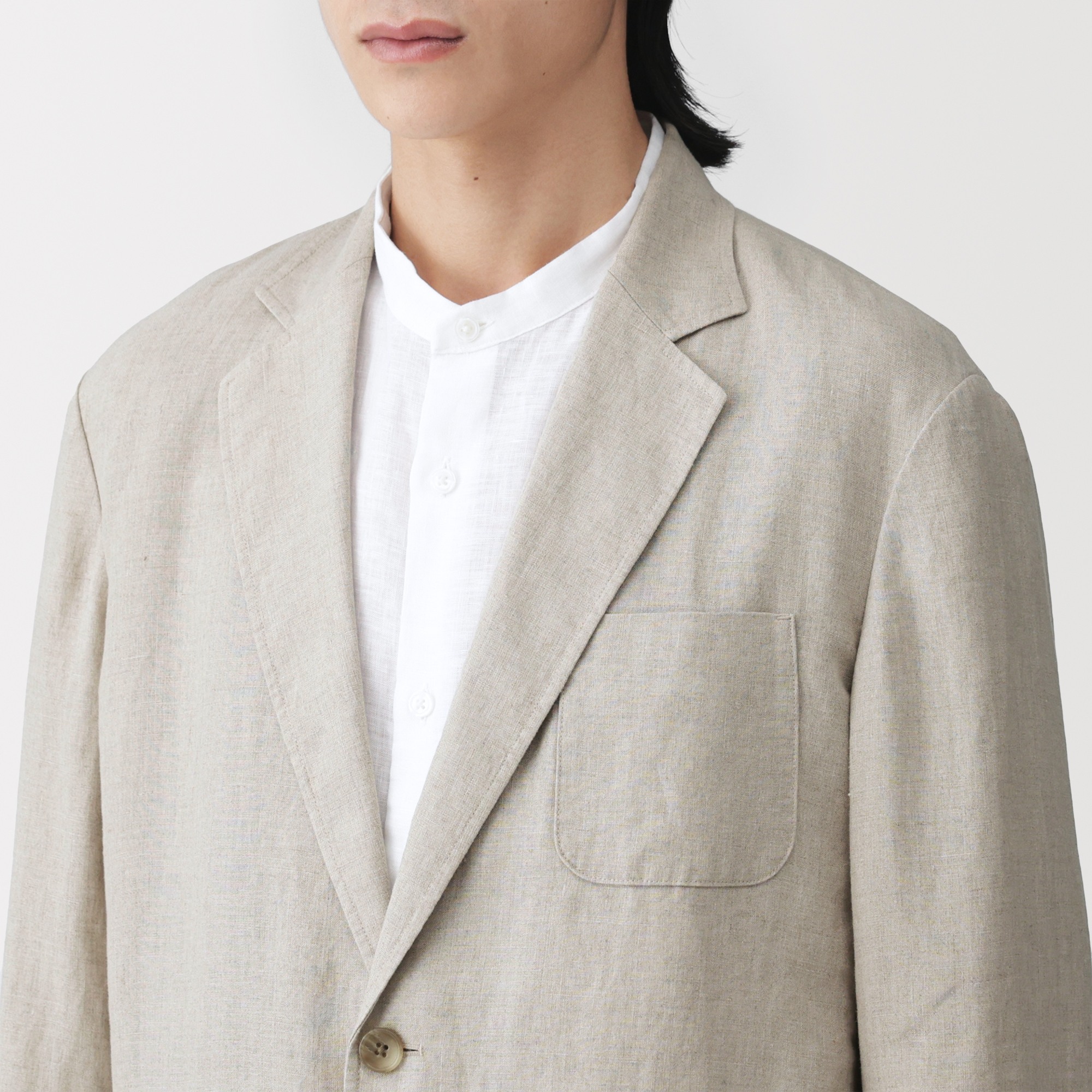 M's Washed linen jacket