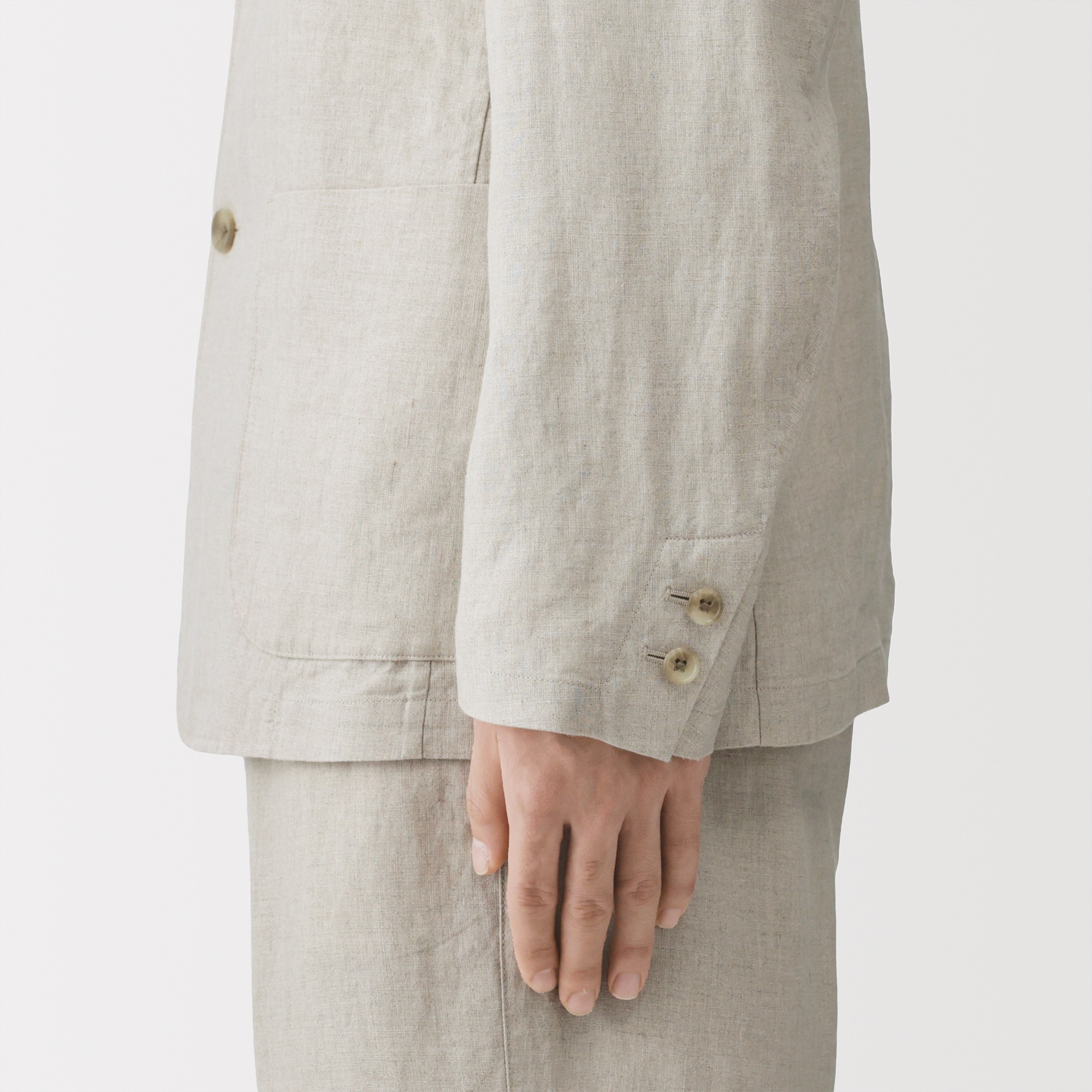 M's Washed linen jacket
