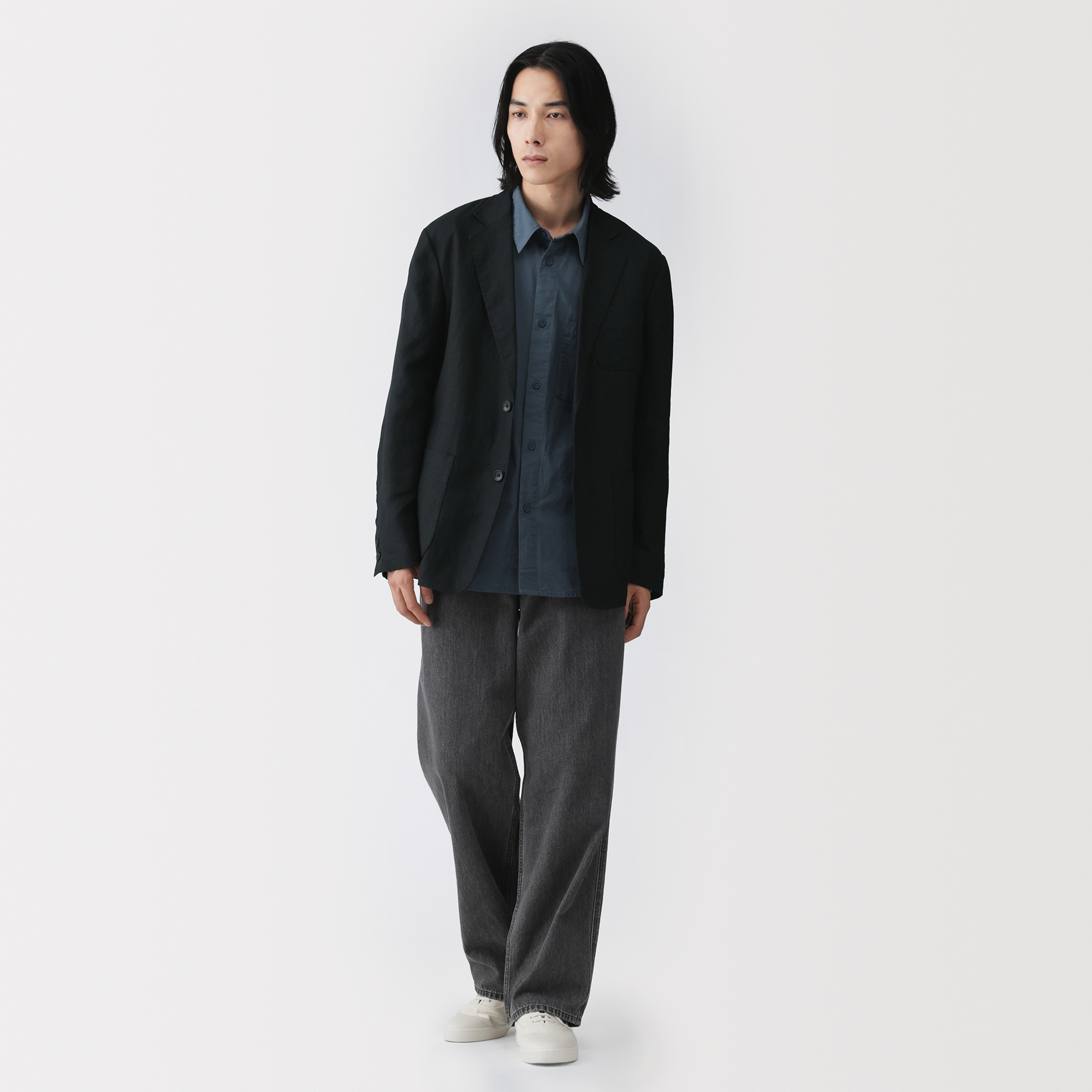 M's Washed linen jacket