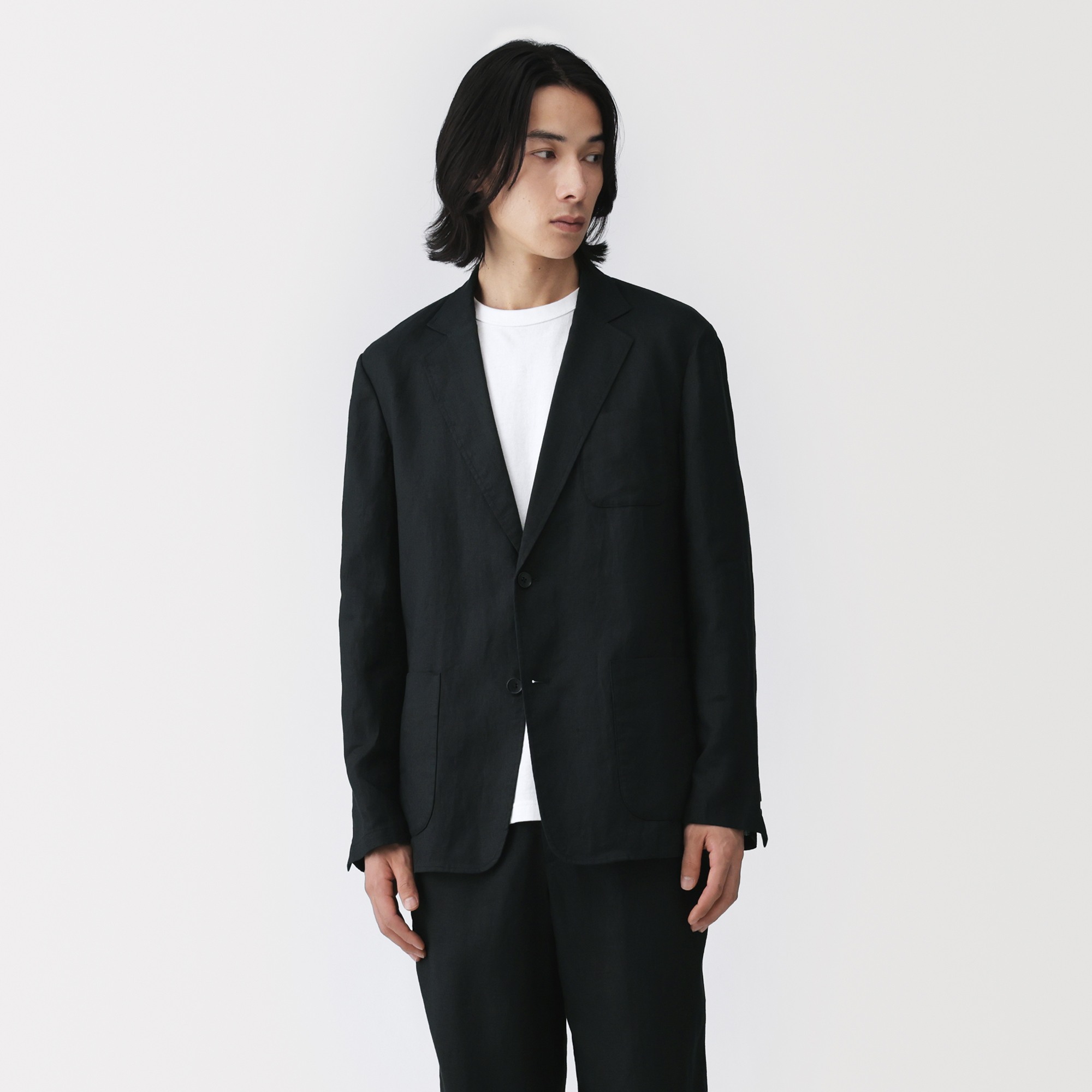 M's Washed linen jacket