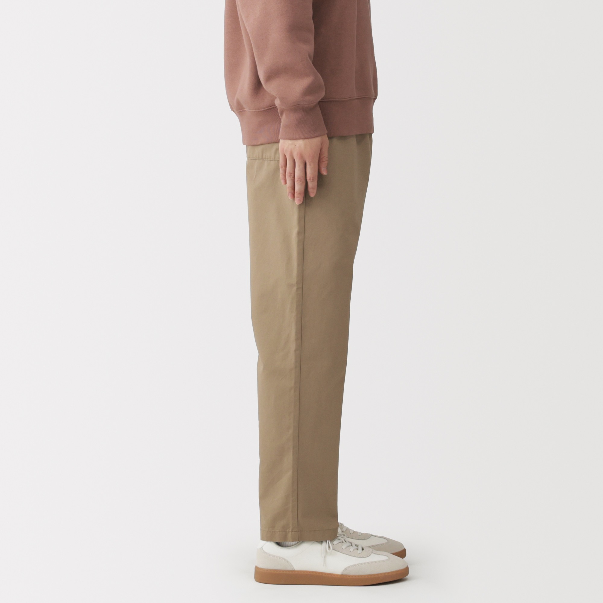 M's Washed cotton easy pants
