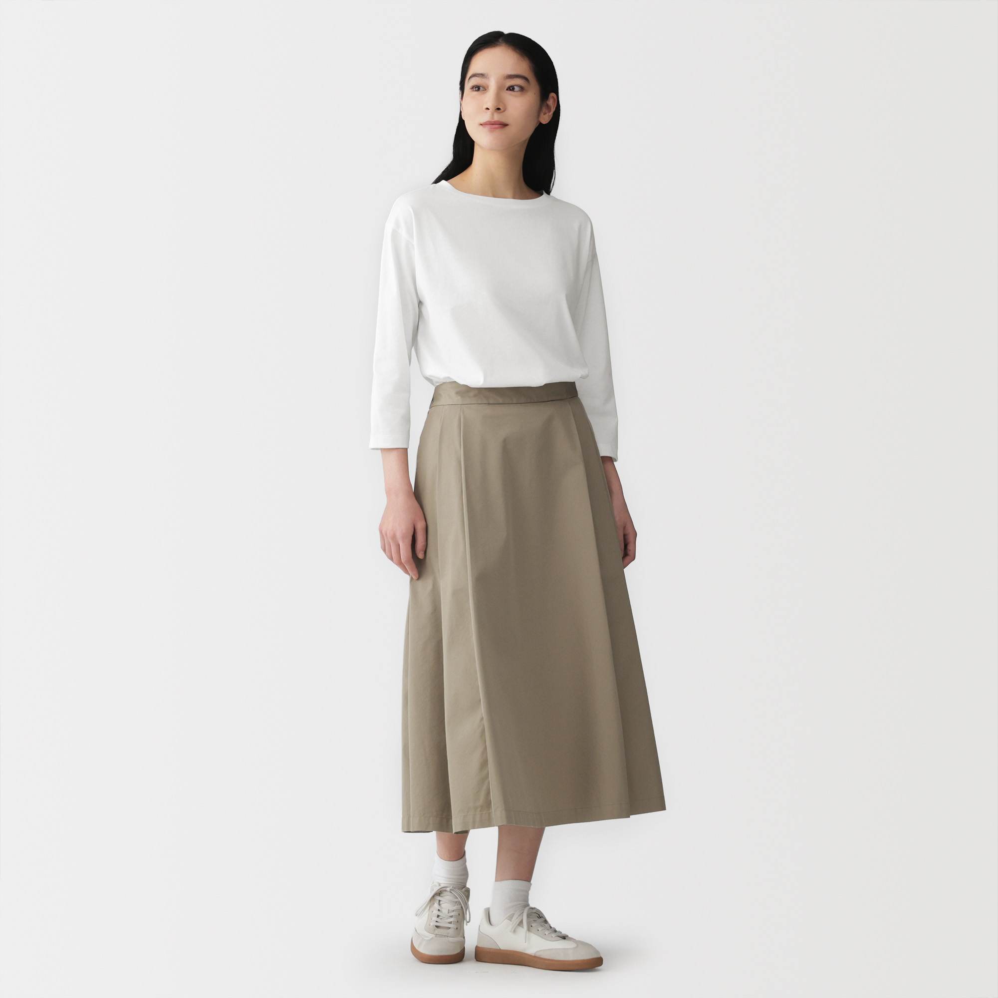 W's Jersey boat neck 3/4 sleeve T-shirt