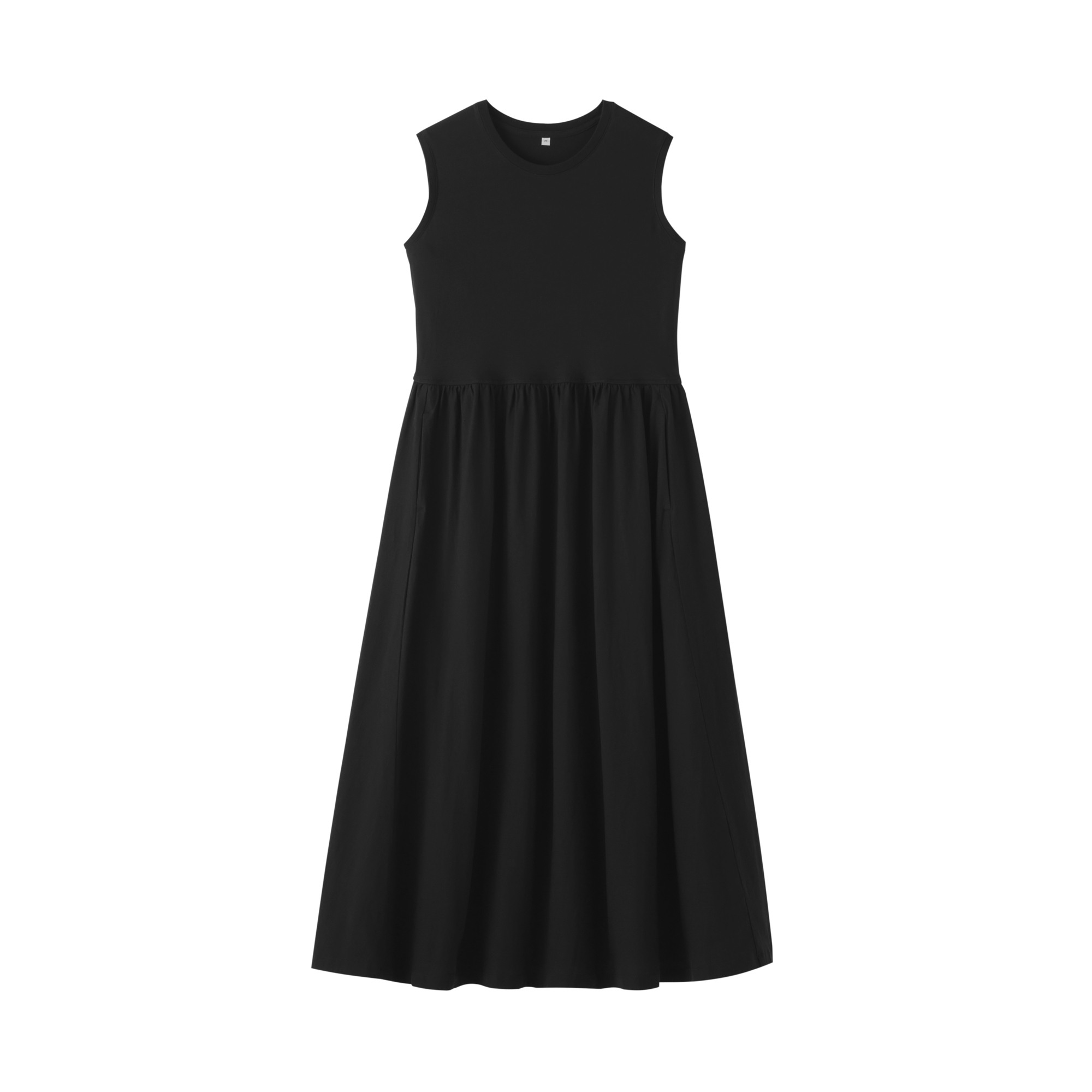 W's High twisted yarn jersey sleeveless dress
