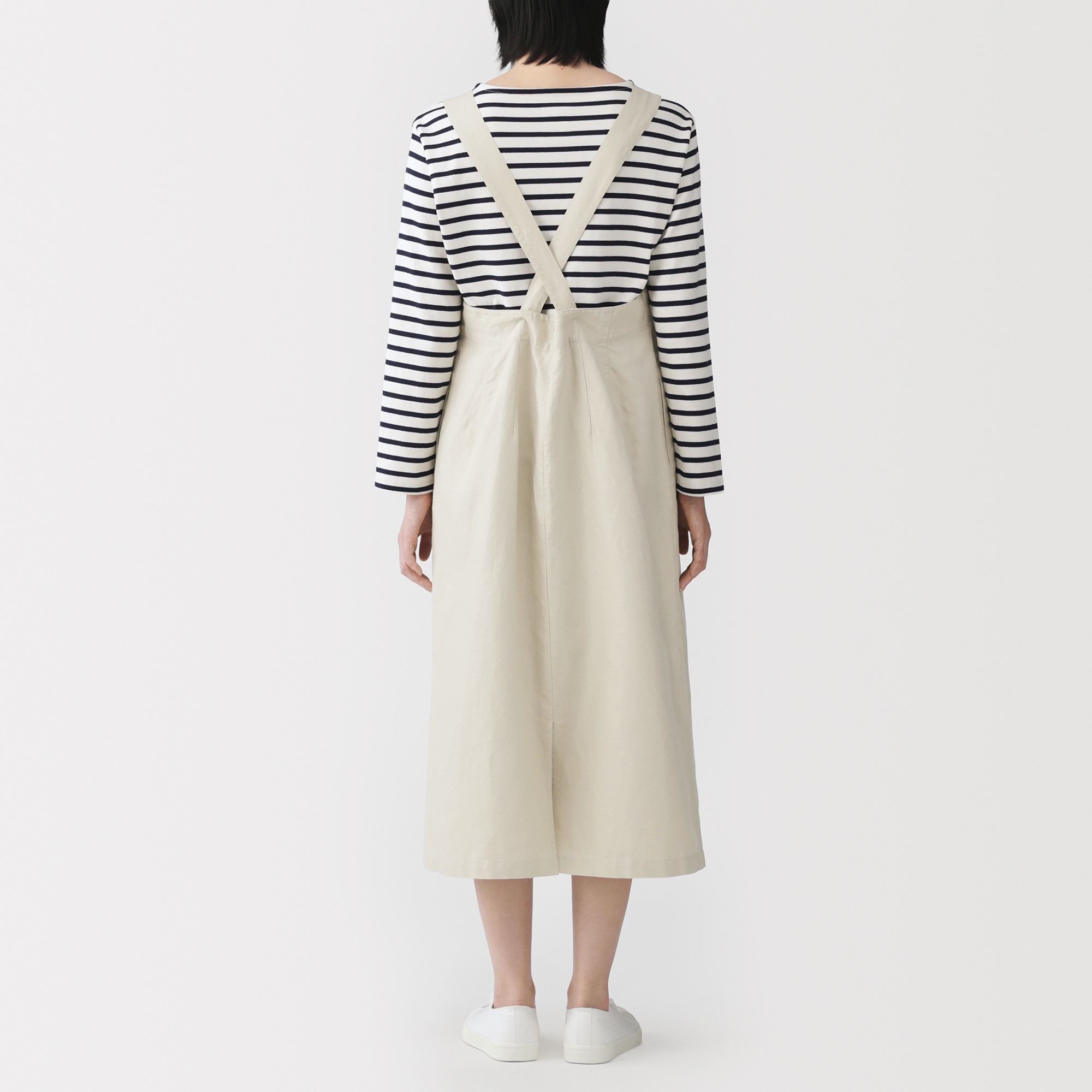 W's Hemp blended twill jumper skirt