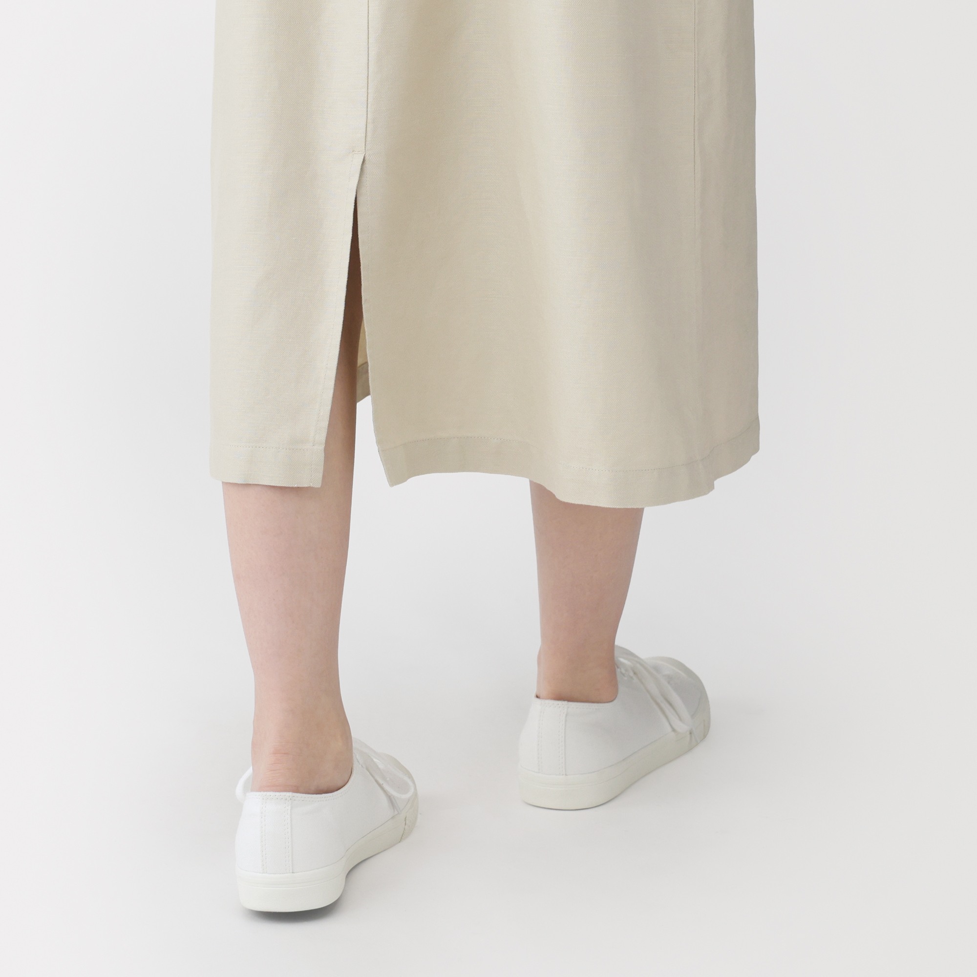 W's Hemp blended twill jumper skirt