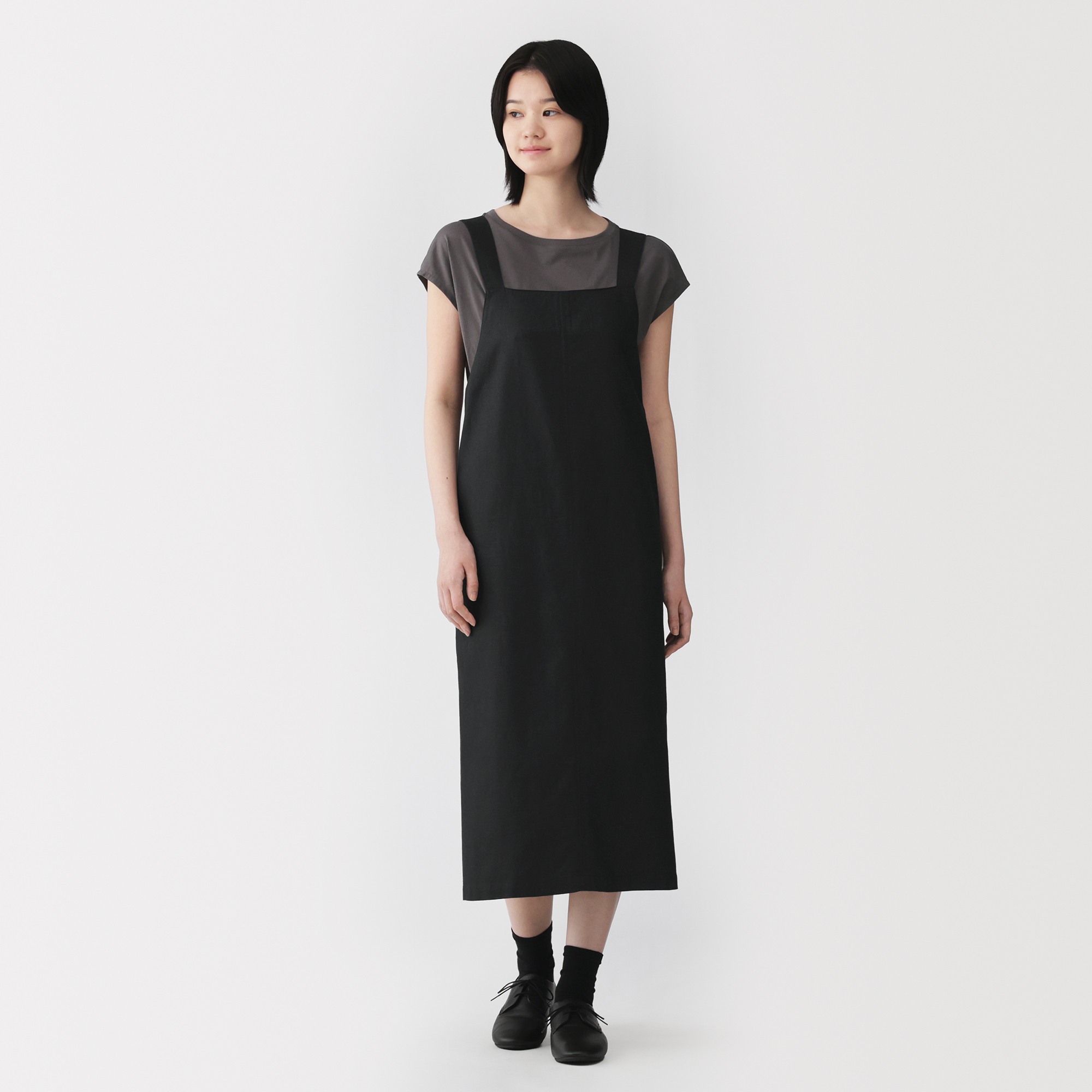 W's Hemp blended twill jumper skirt