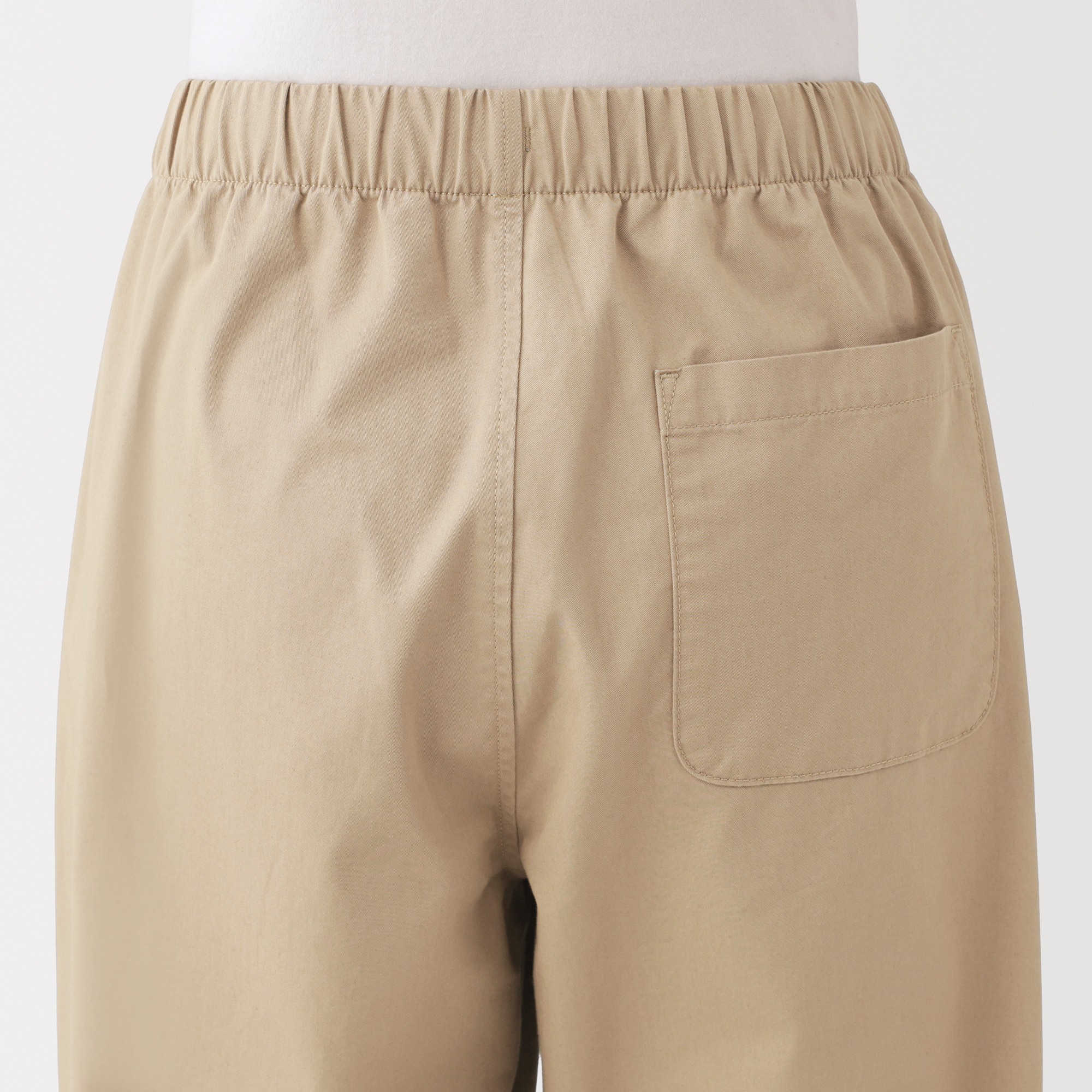 W's Washed cotton easy tapered pants