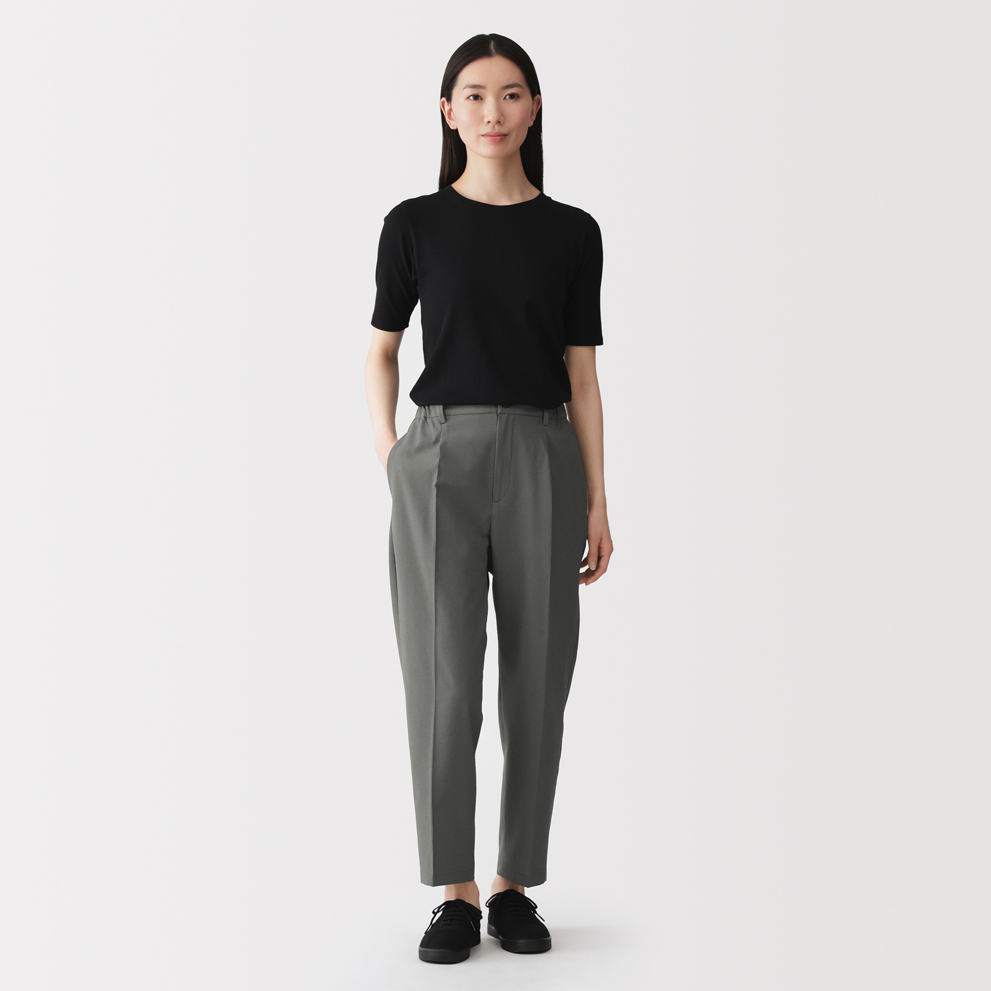 W's Breathable seersucker easy tapered pants