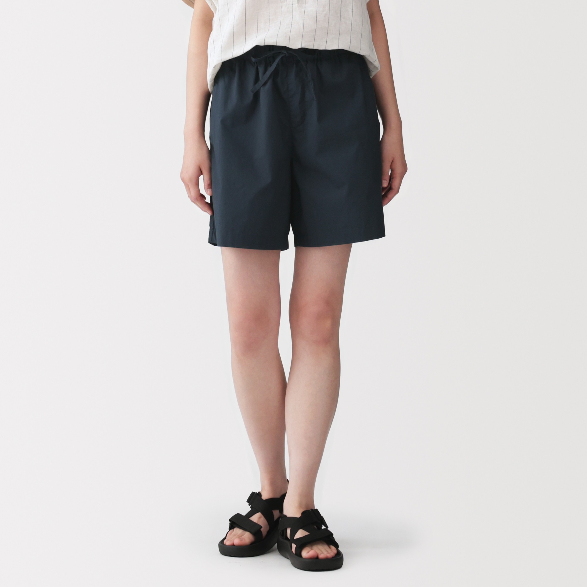 W's Washed broadcloth short pants