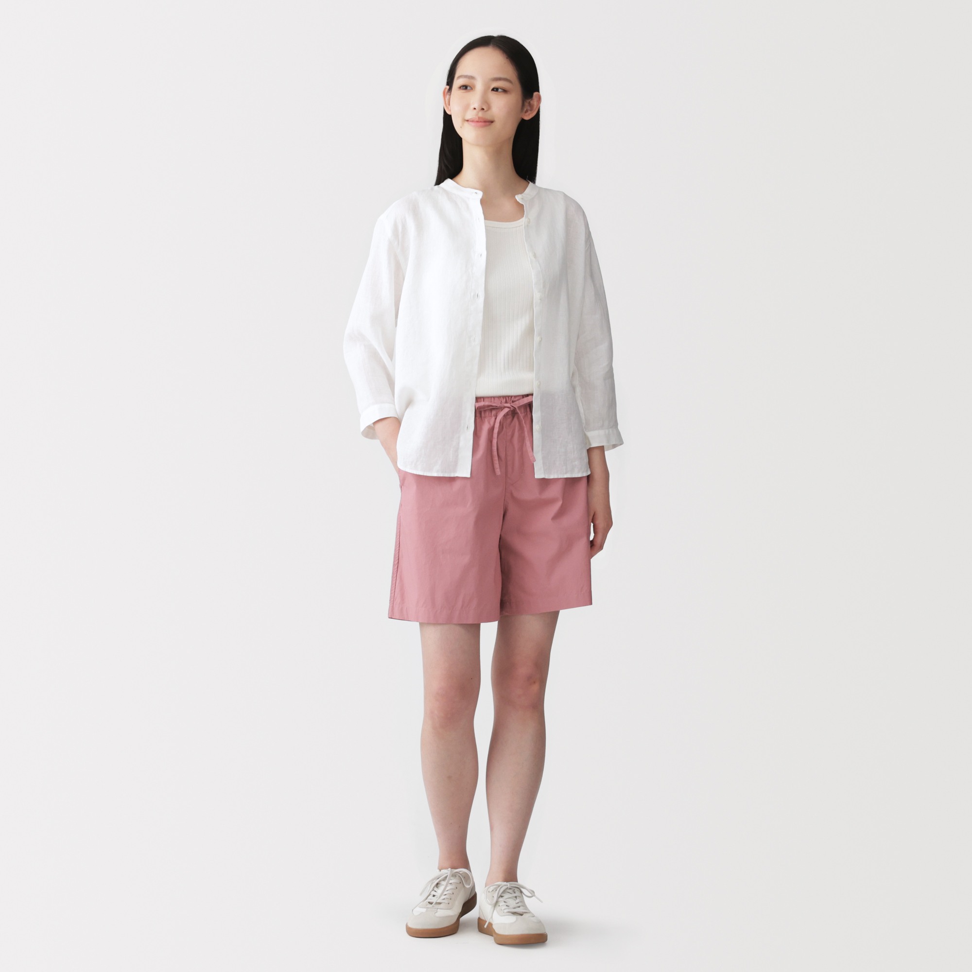 W's Washed broadcloth short pants