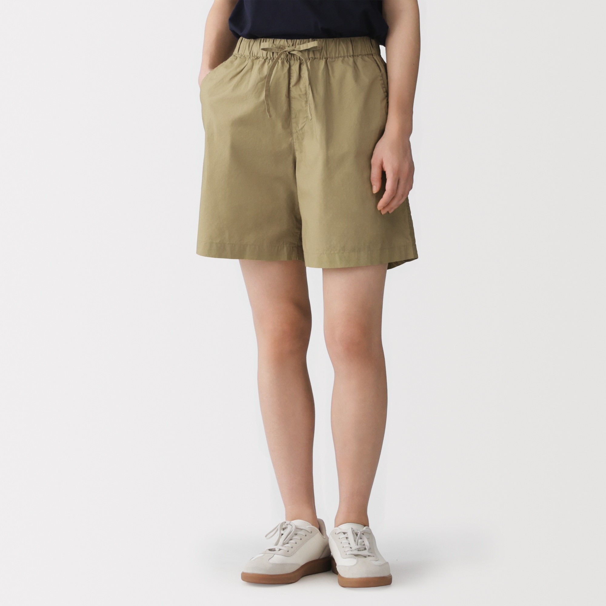 W's Washed broadcloth short pants
