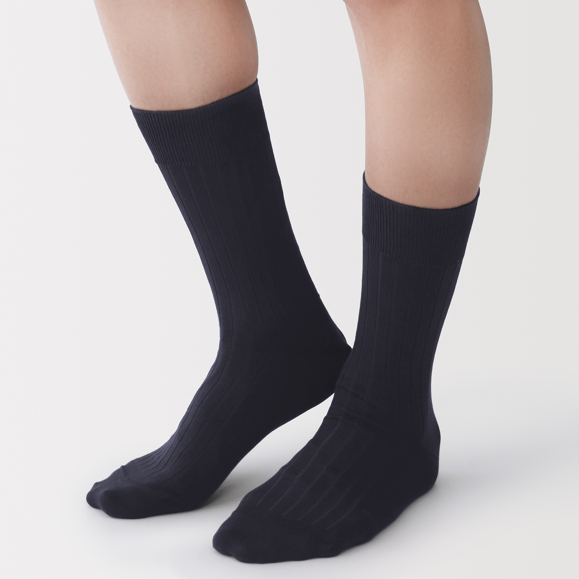 M's right angle ribbed business socks
