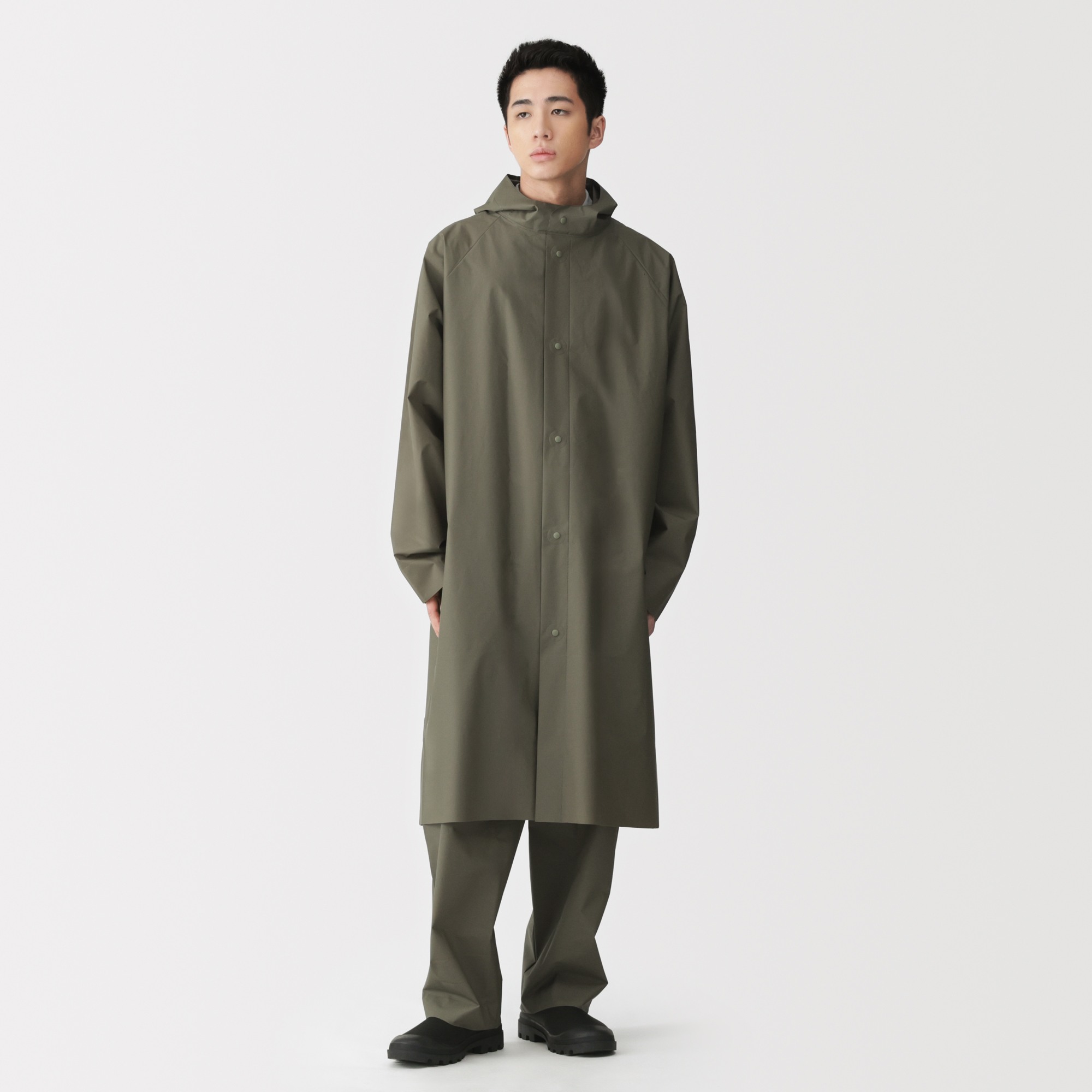 EVA Waterproof fabric long raincoat (free cut)