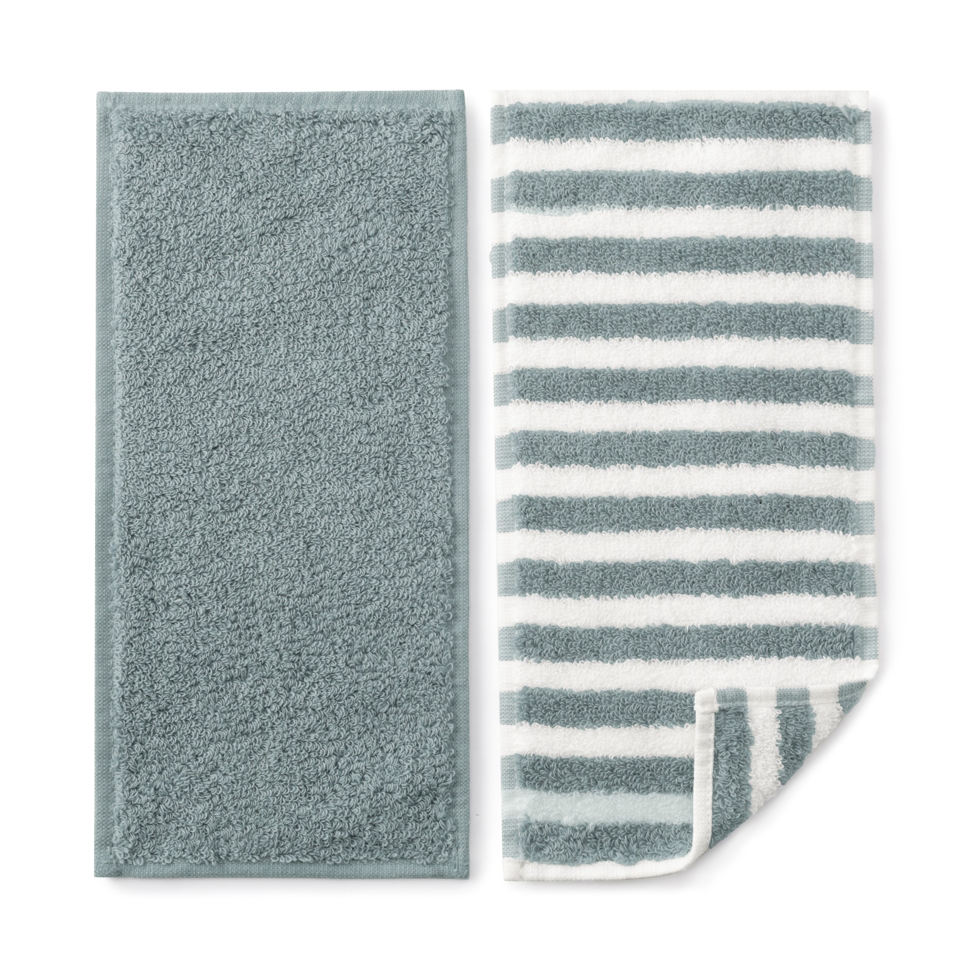 Cotton towel half size handkerchief 2pcs