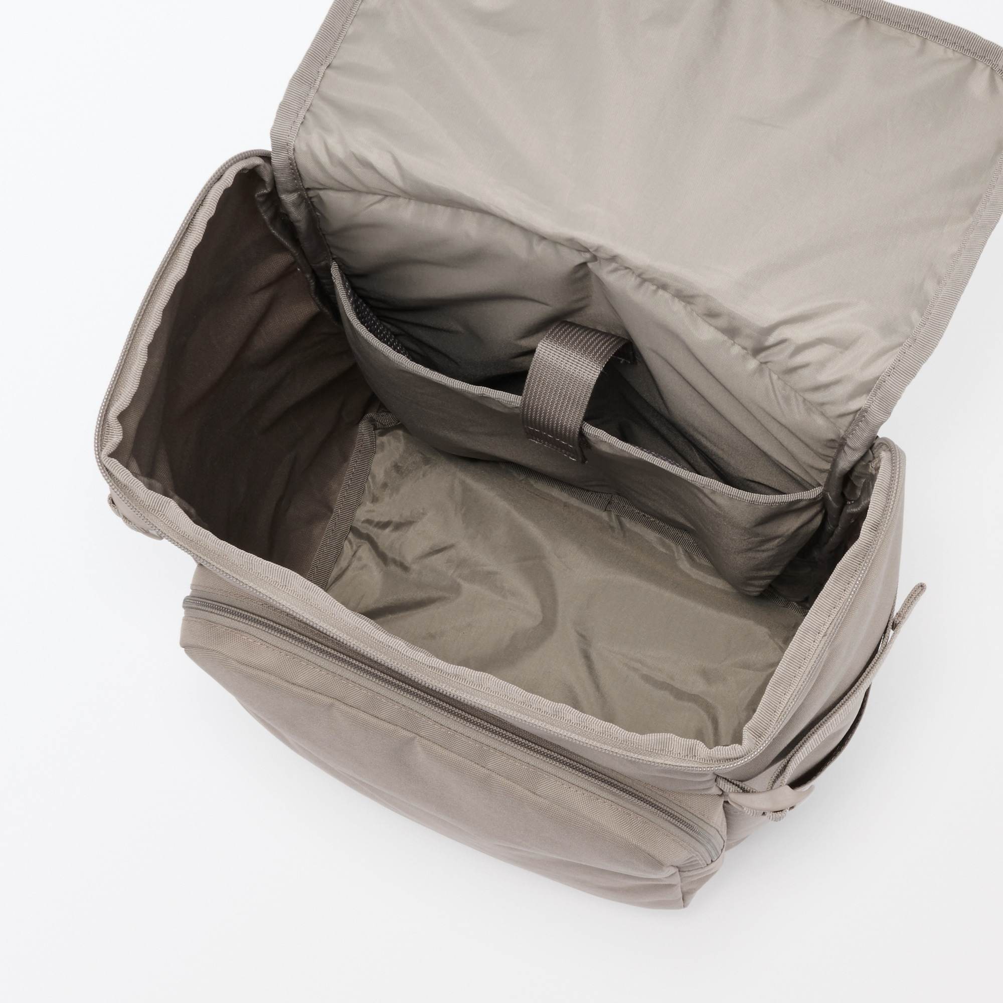 Fatigue reduction water repellent toploader backpack