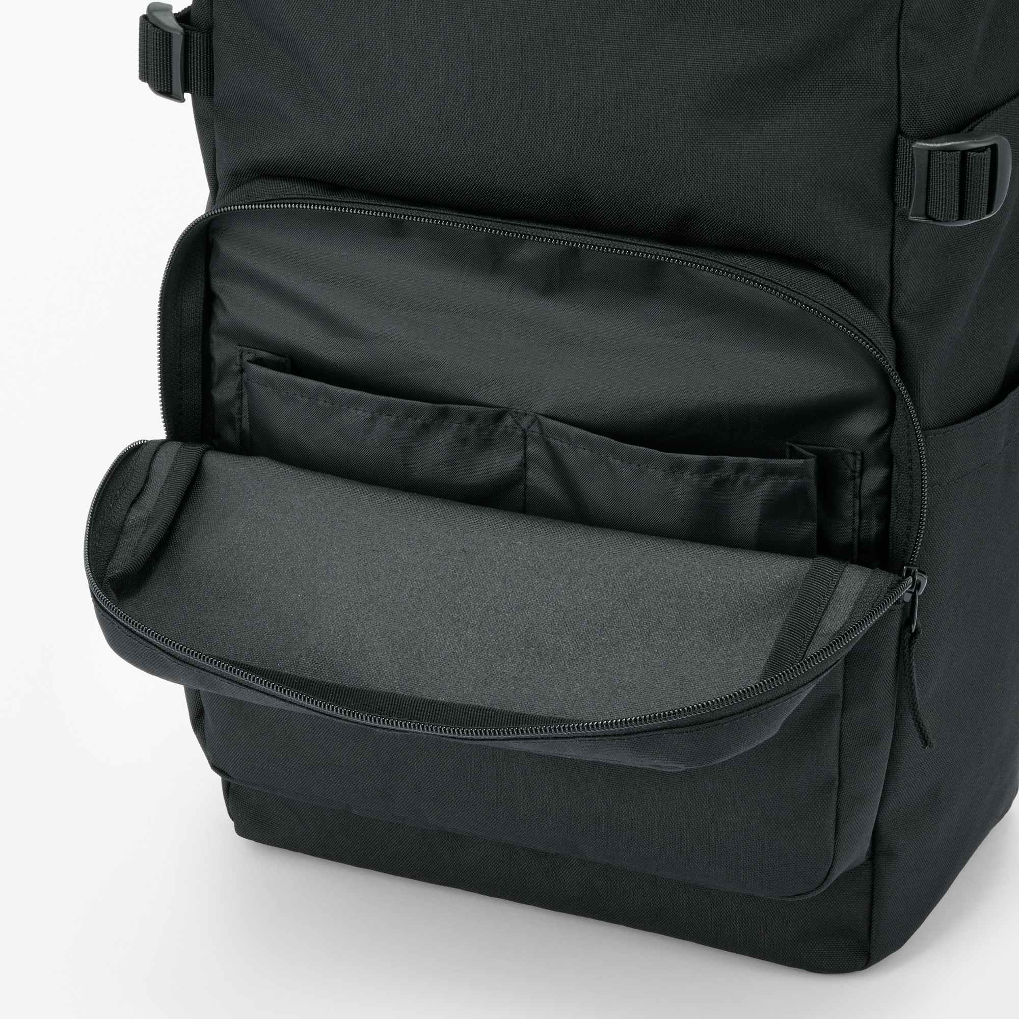 Fatigue reduction water repellent toploader backpack