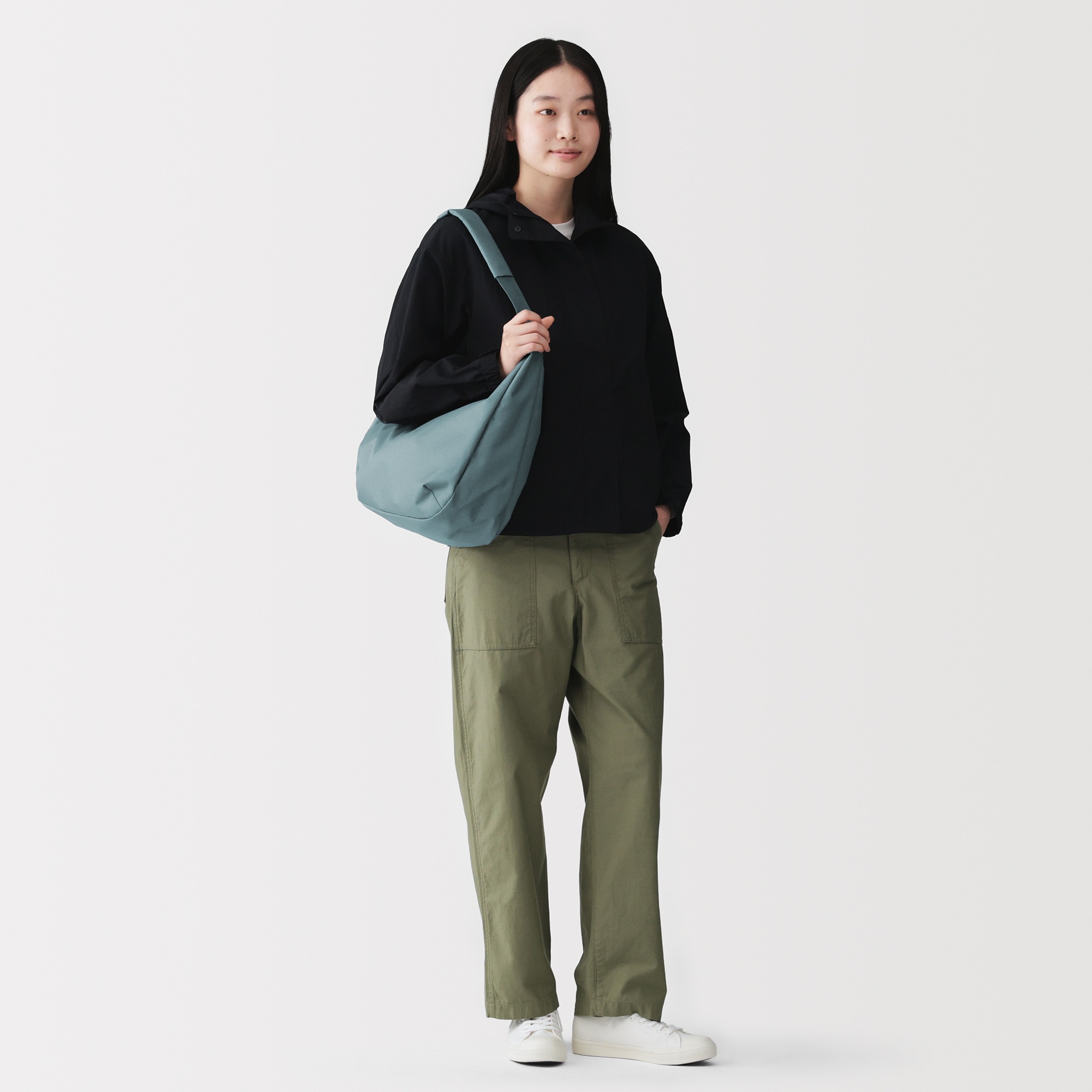 Water repellent 2-way one shoulder bag