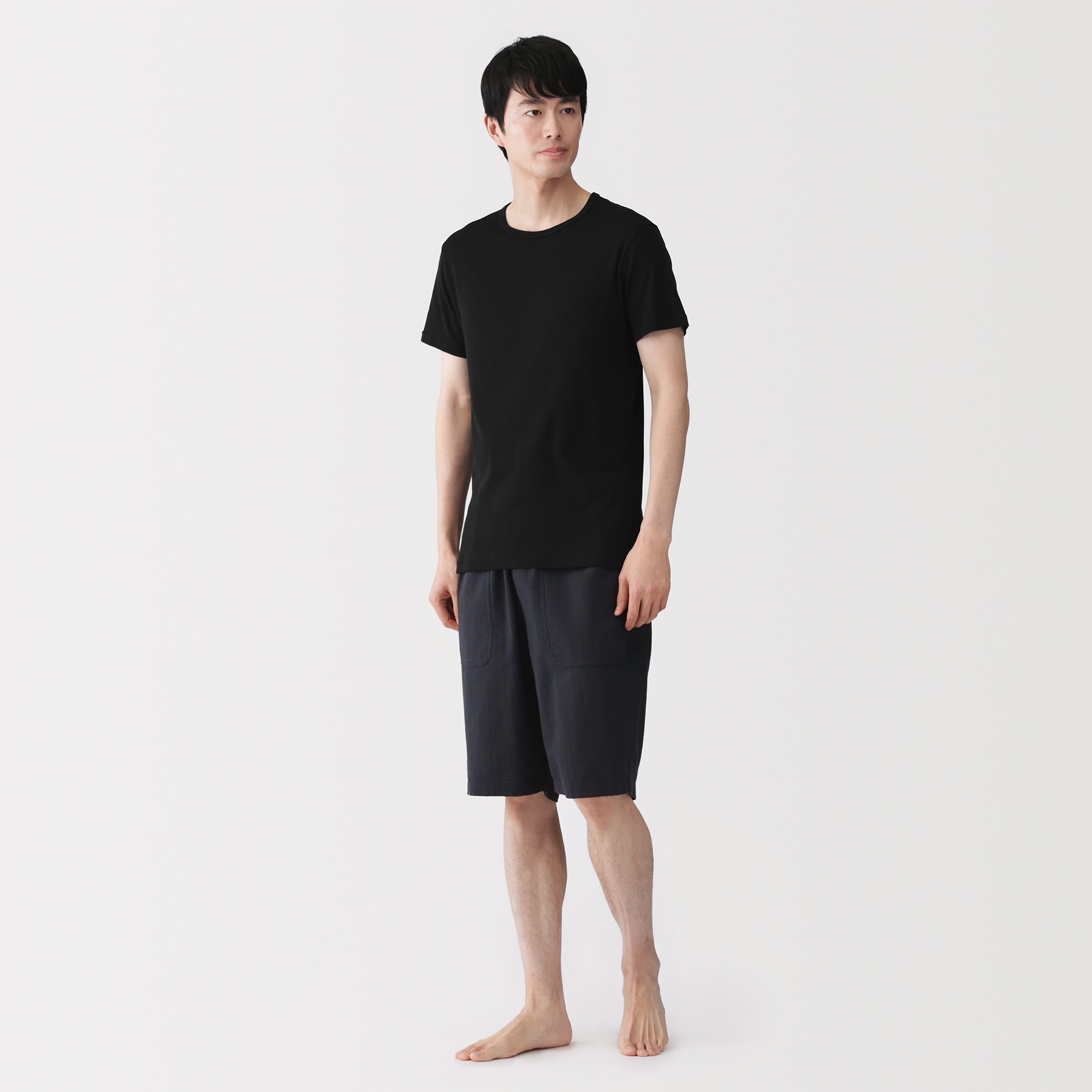 M's Moisture wicking cotton crew neck S/Slv T-shirt