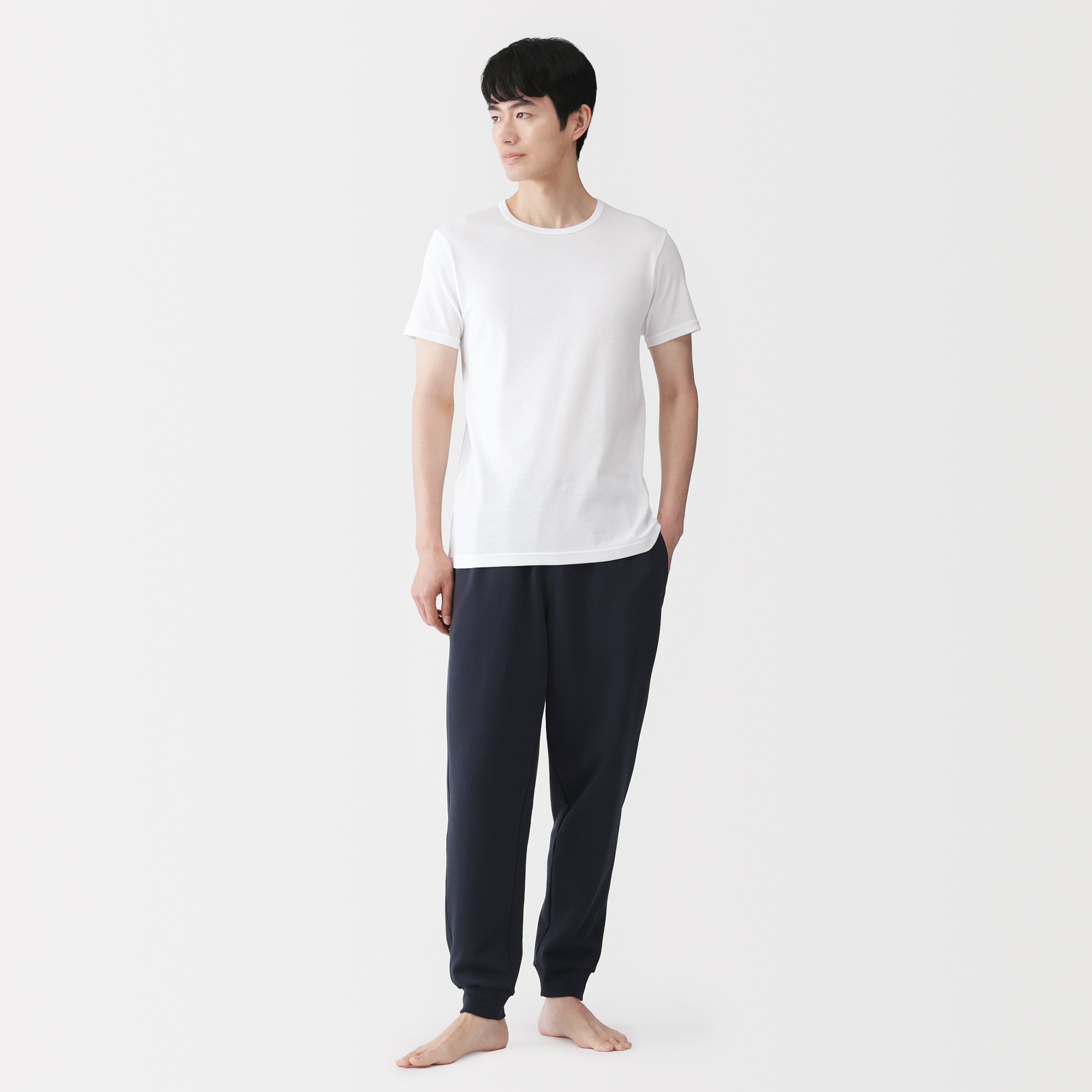 M's Moisture wicking cotton crew neck S/Slv T-shirt