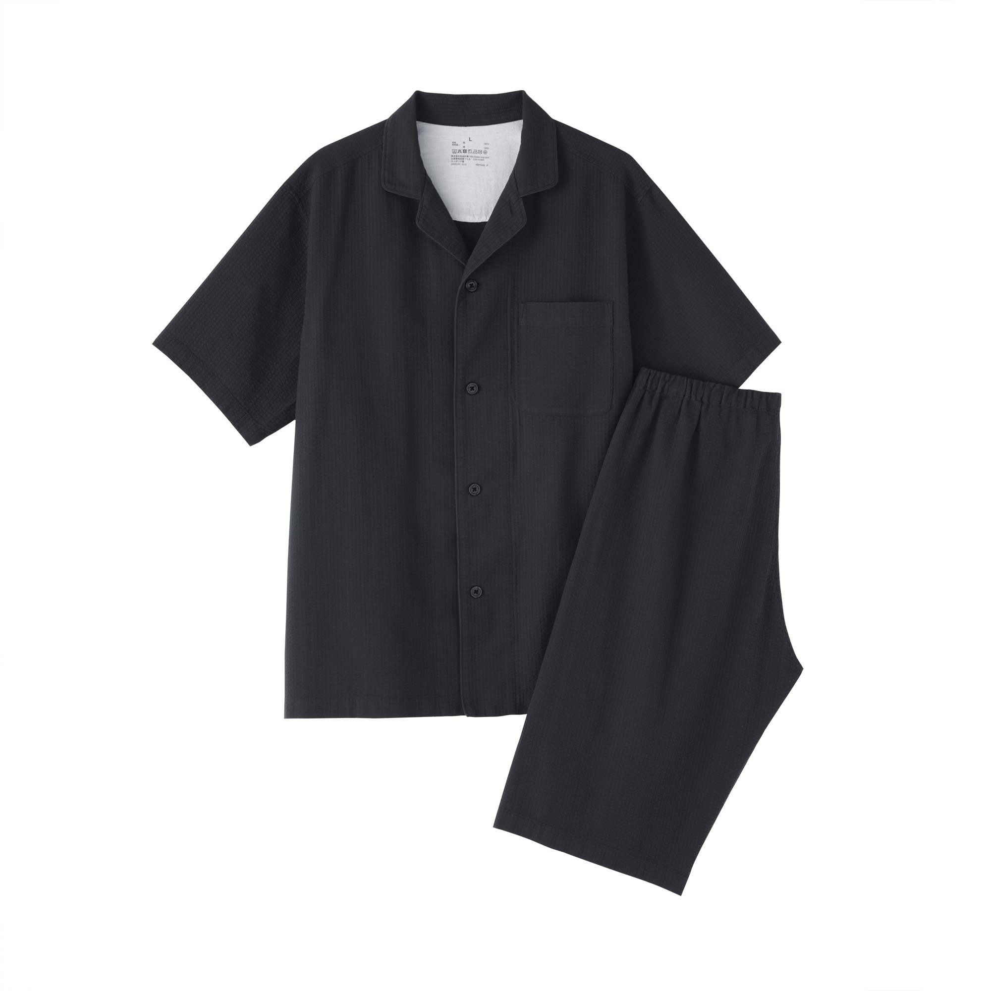 M's Airy seersucker S/Slv pajamas