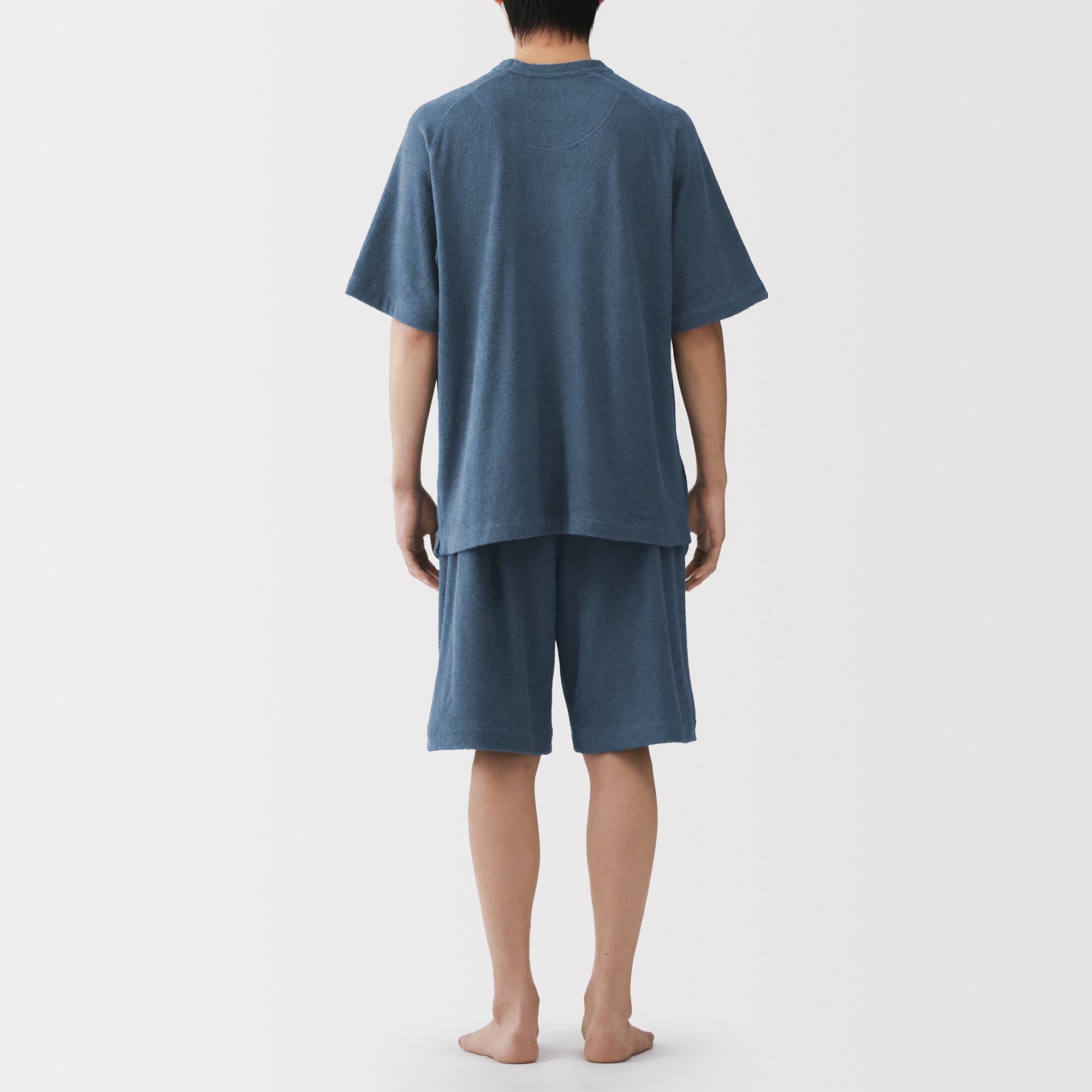 M's Wearable piled towel S/Slv loungewear set