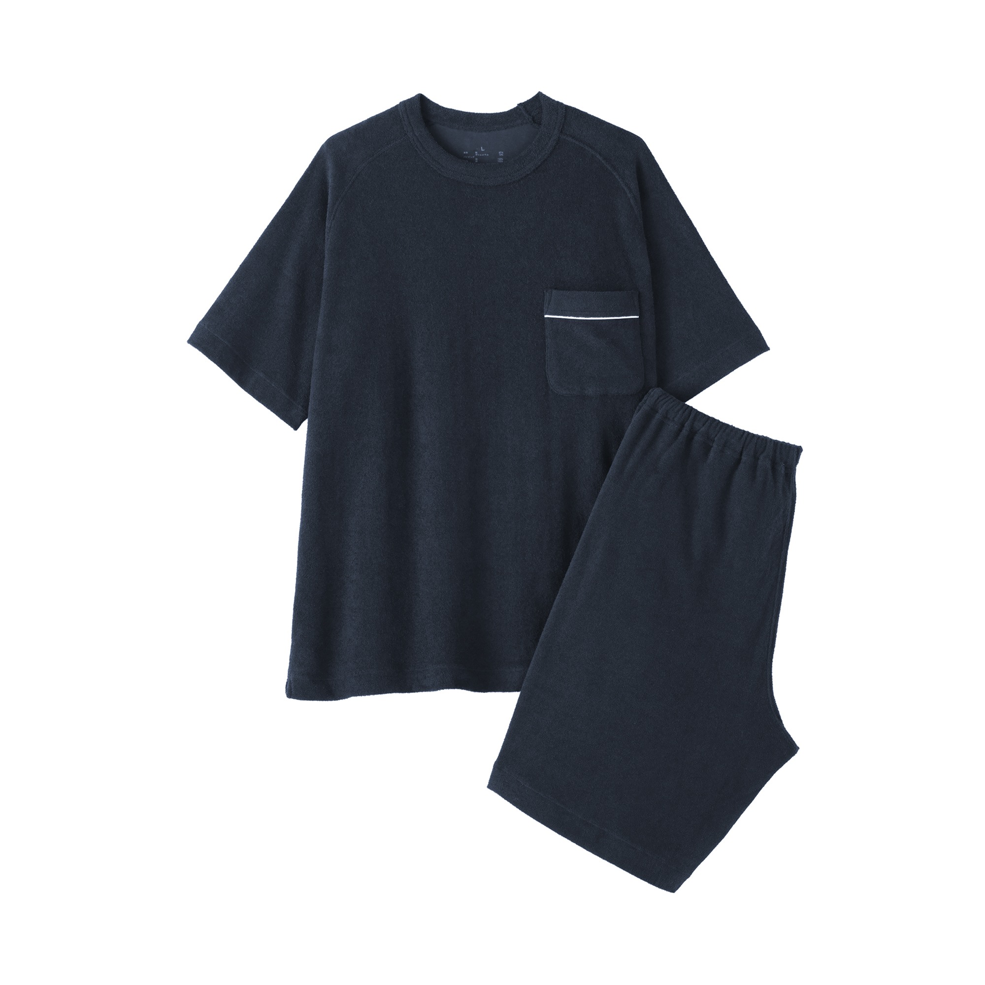 M's Wearable piled towel S/Slv loungewear set
