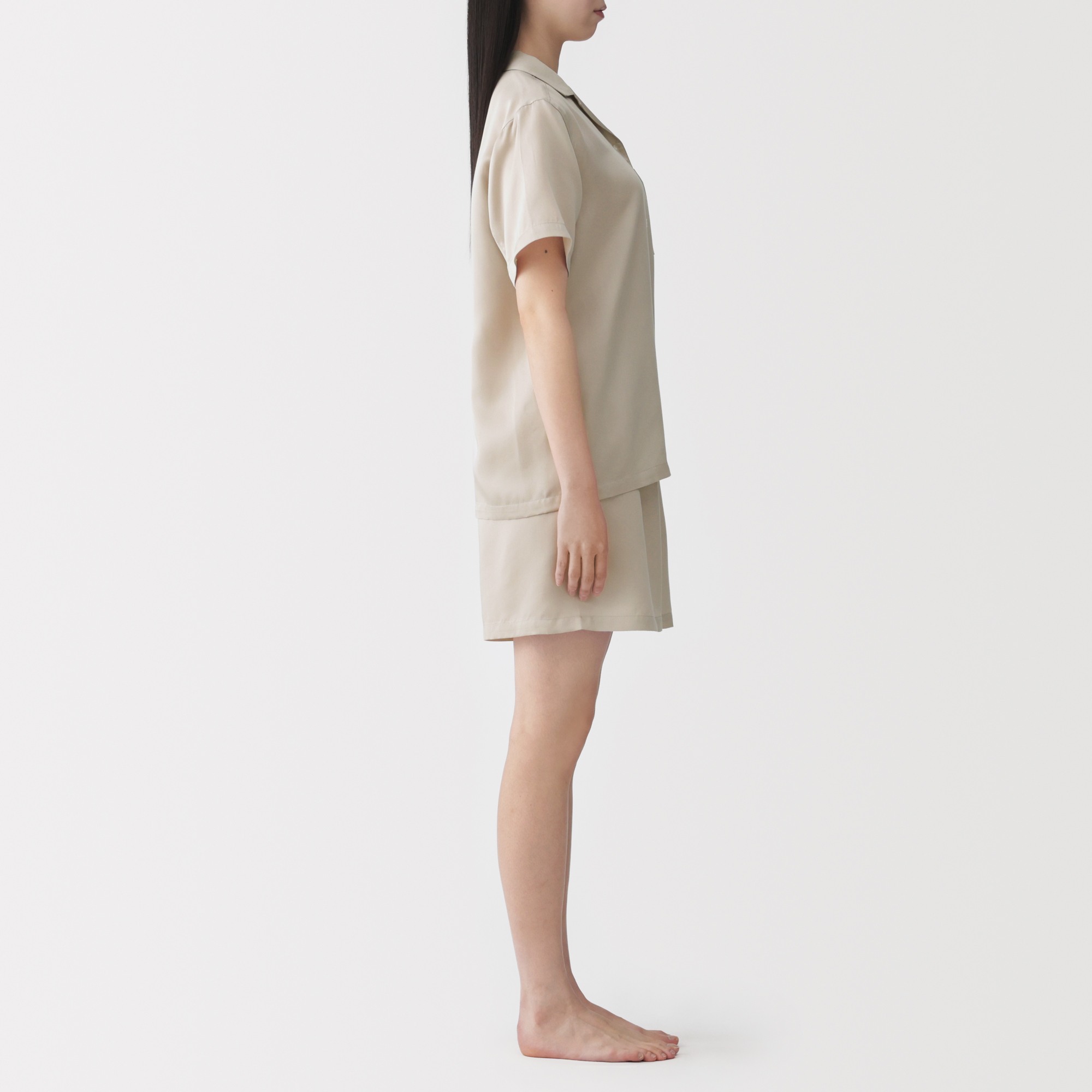 Lyocell satin S/Slv pajamas